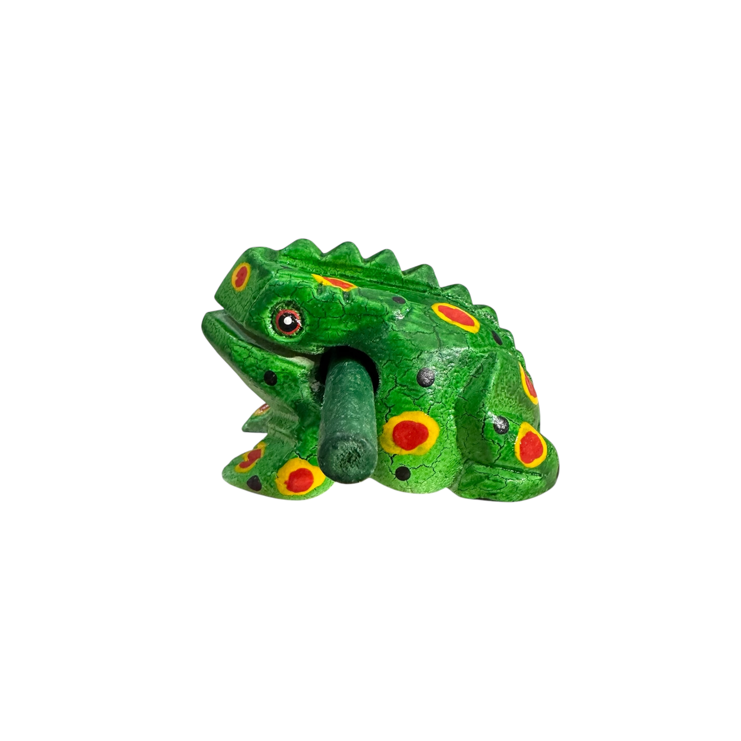 2" Wooden Musical Frog - Green Spring Design (percussion Instrument)