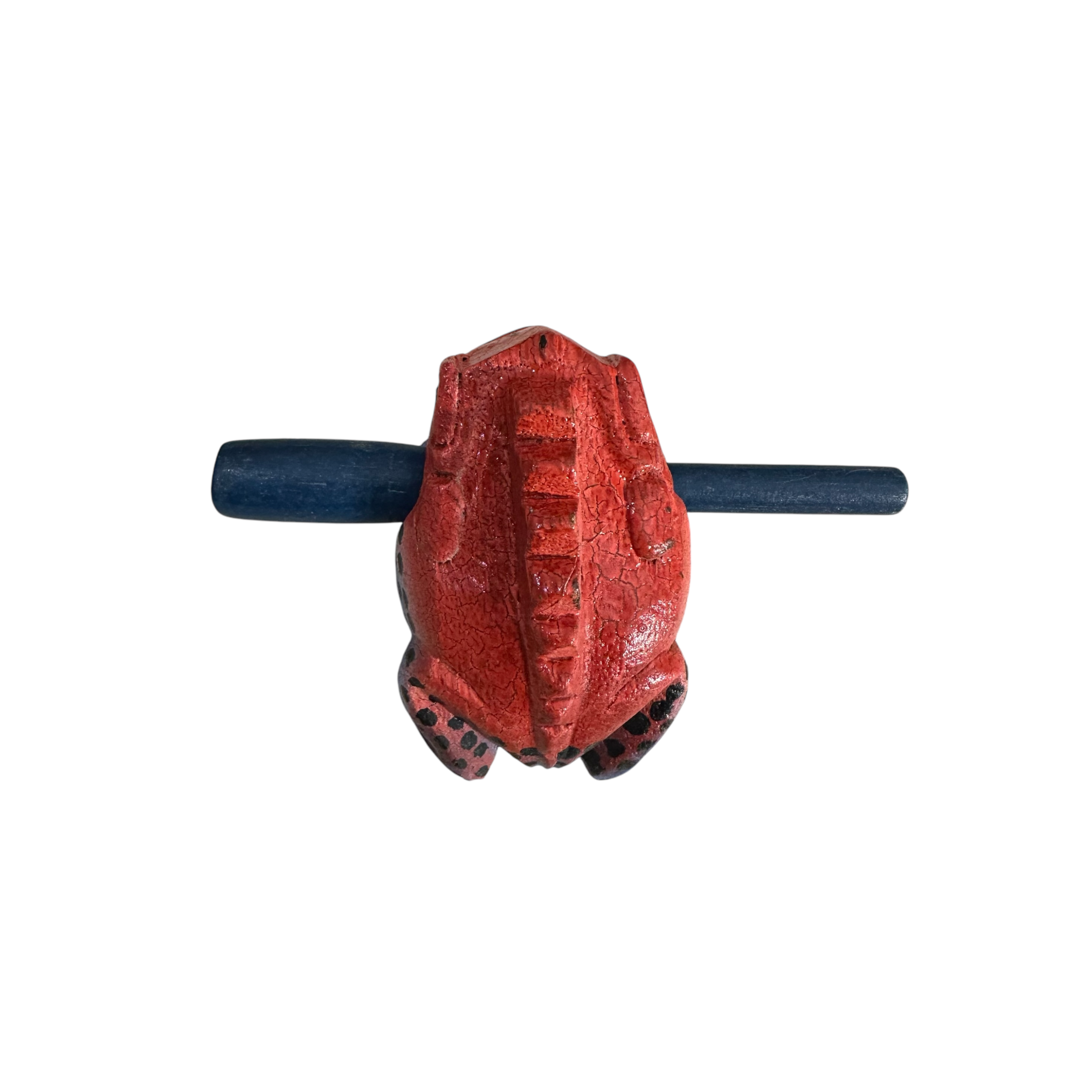 2" Wooden Musical Frog - Red Dart Design (percussion Instrument)