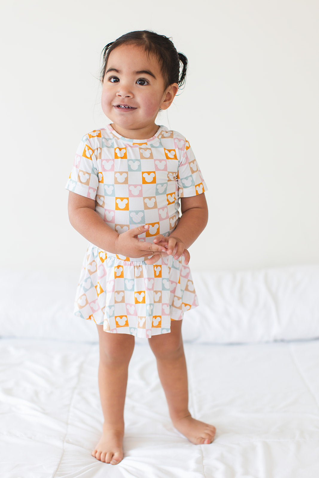 Checkerboard Charm - Bodysuit Dress