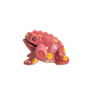 3" Wooden Musical Frog - Pink Design (percussion Instrument)