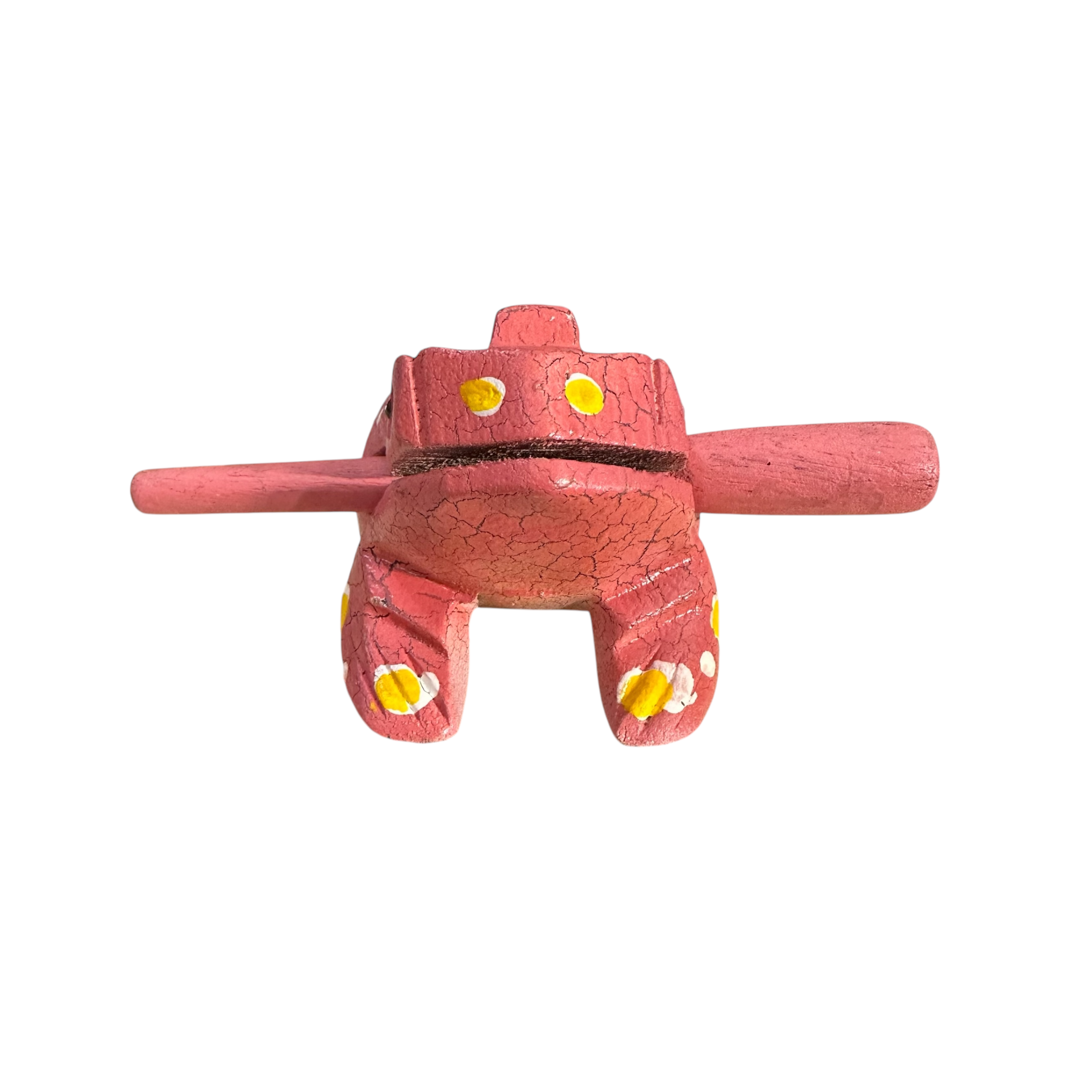 3" Wooden Musical Frog - Pink Design (percussion Instrument)