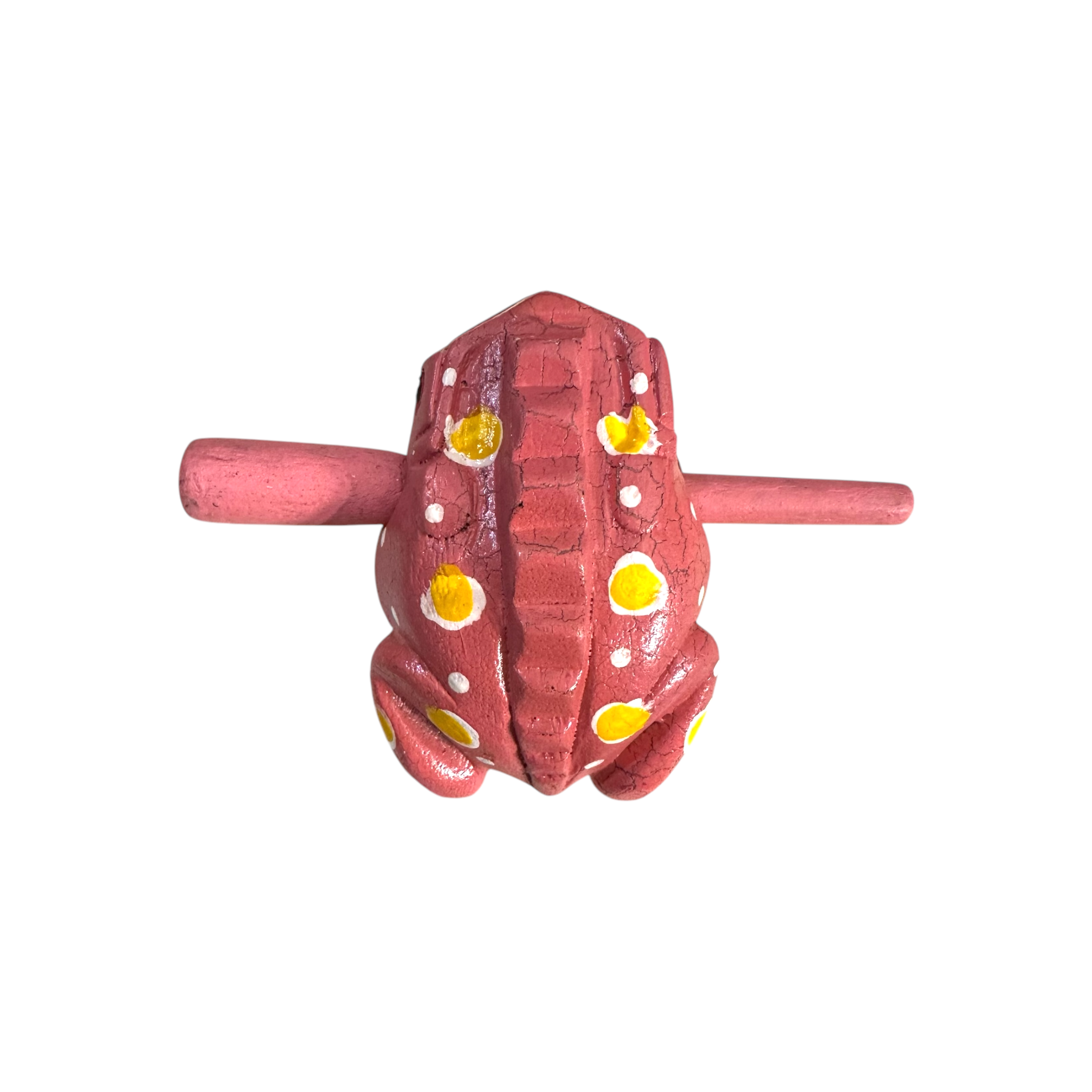 3" Wooden Musical Frog - Pink Design (percussion Instrument)
