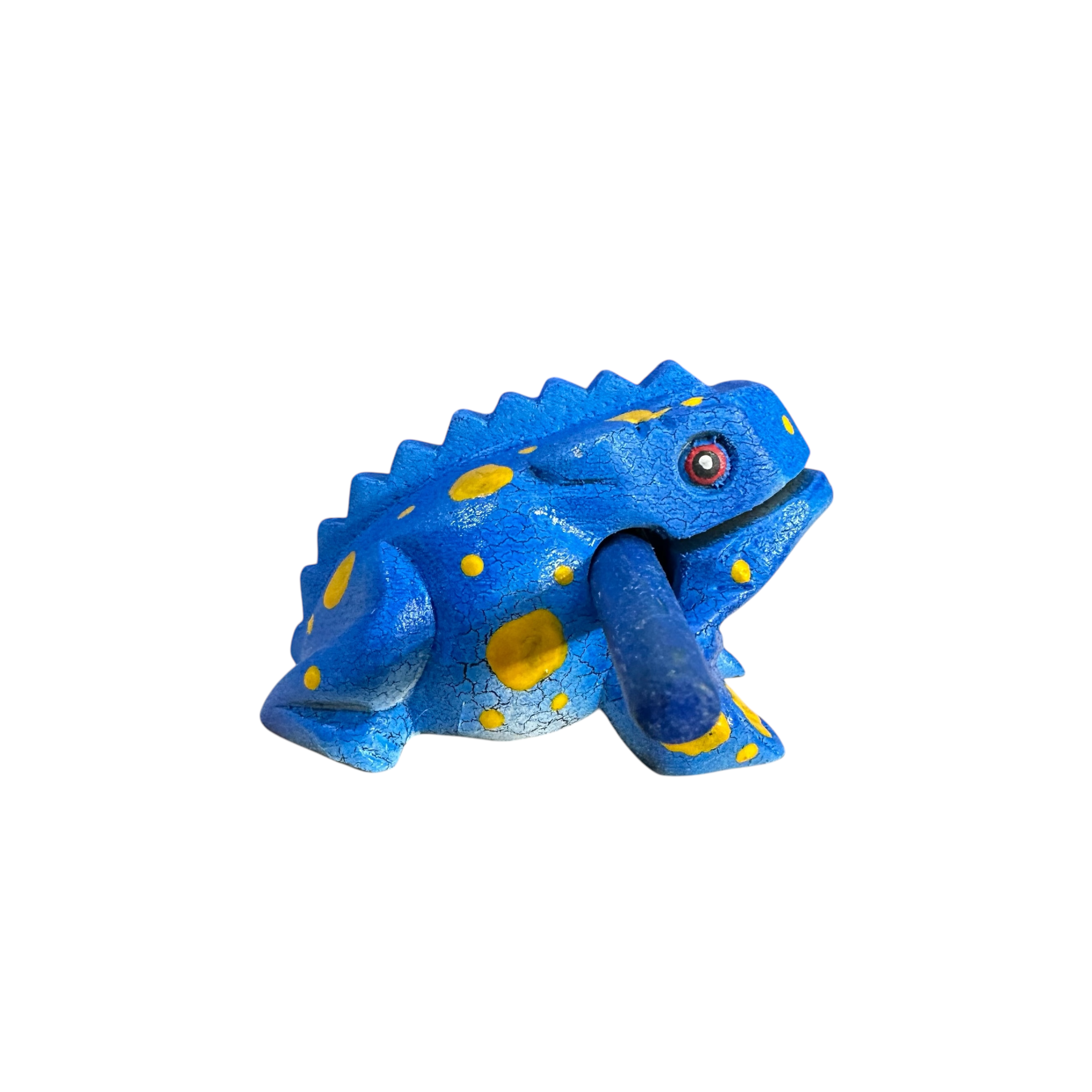 3" Wooden Musical Frog - Sea Design (percussion Instrument)