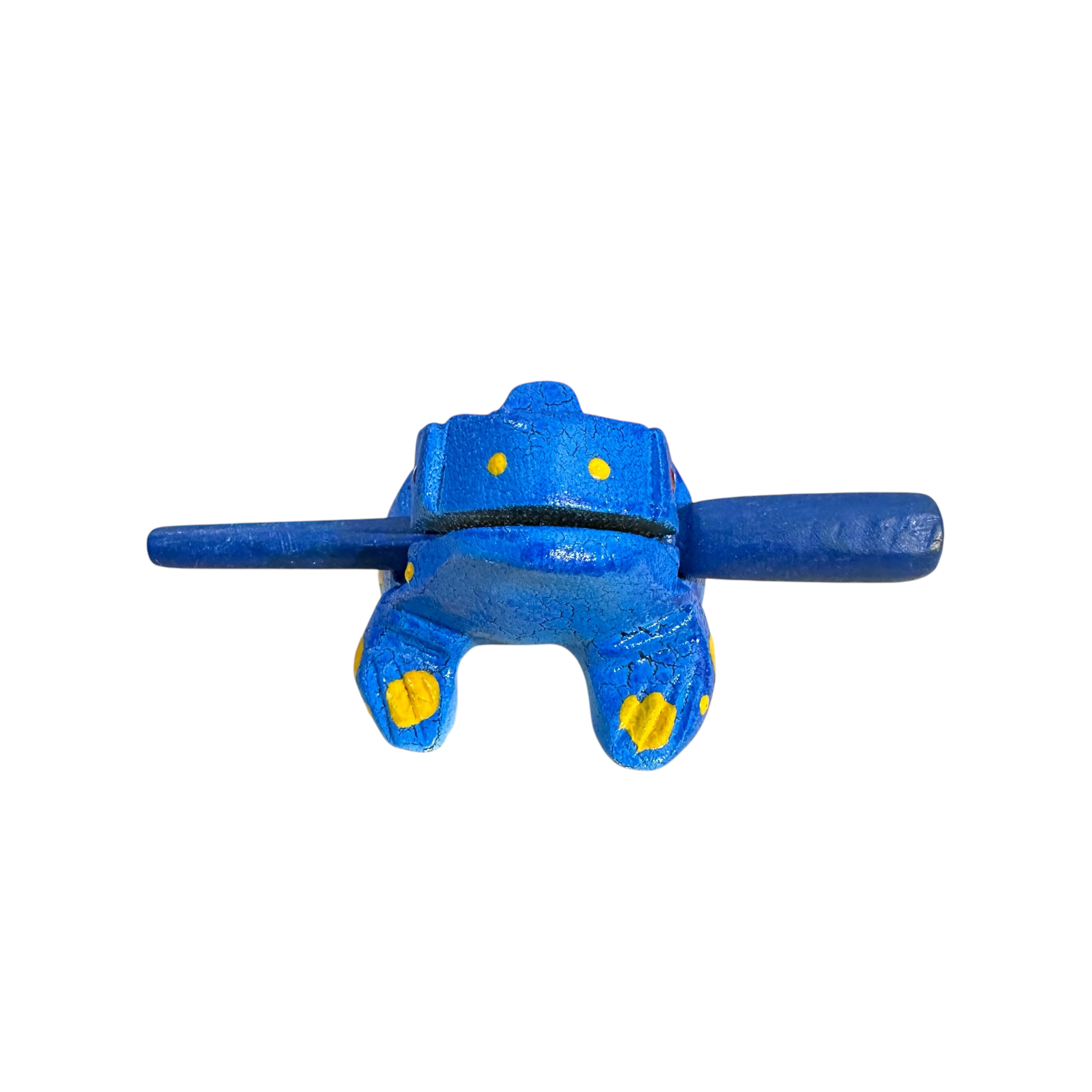 3" Wooden Musical Frog - Sea Design (percussion Instrument)