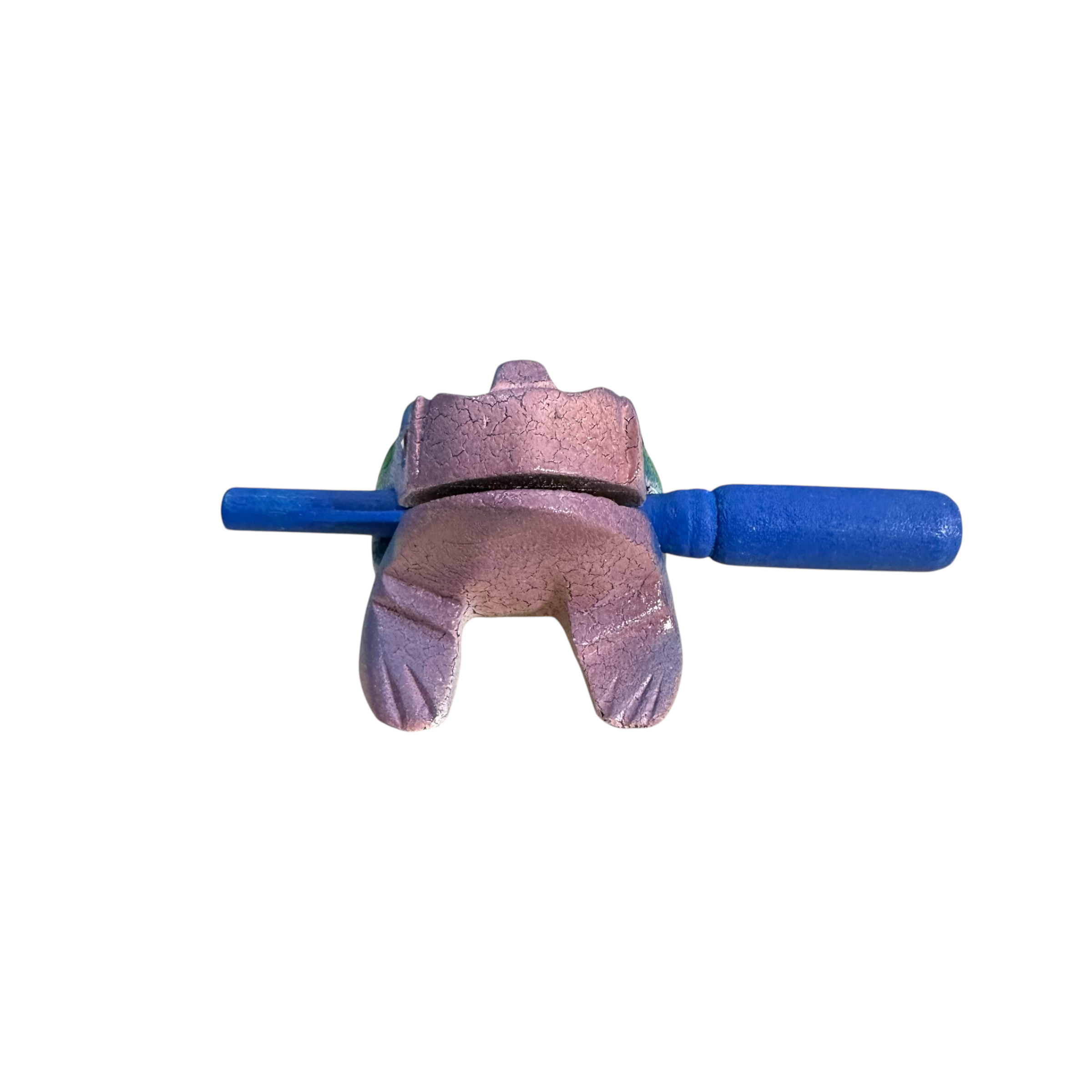 3" Wooden Musical Frog - Rainbow Design (percussion Instrument)