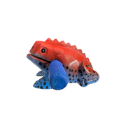 3" Wooden Musical Frog - Red Dart Design (percussion Instrument)
