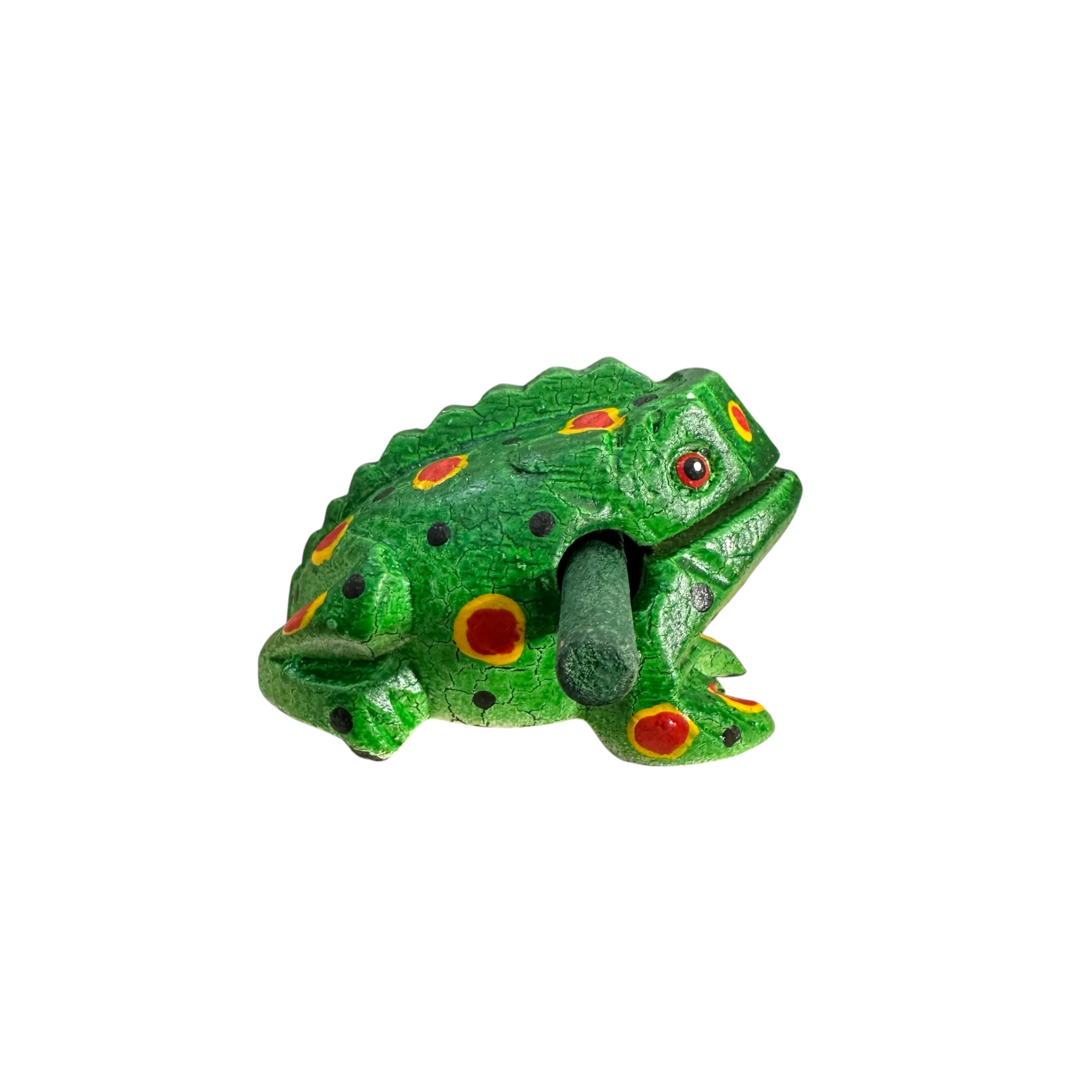 3" Wooden Musical Frog - Green Spring Design (percussion Instrument)