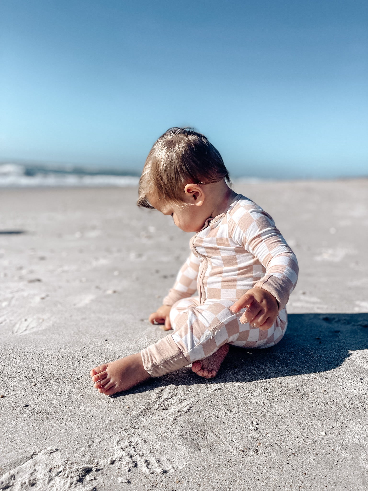 Sandy Checkers Dream Romper