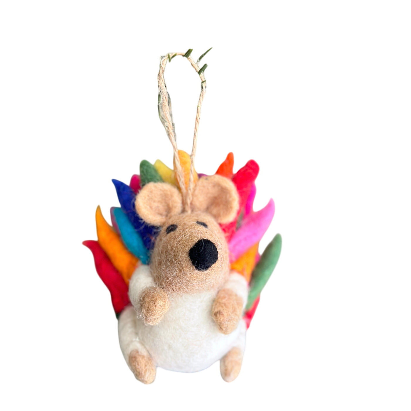 Rainbow Hedgehog Ornament