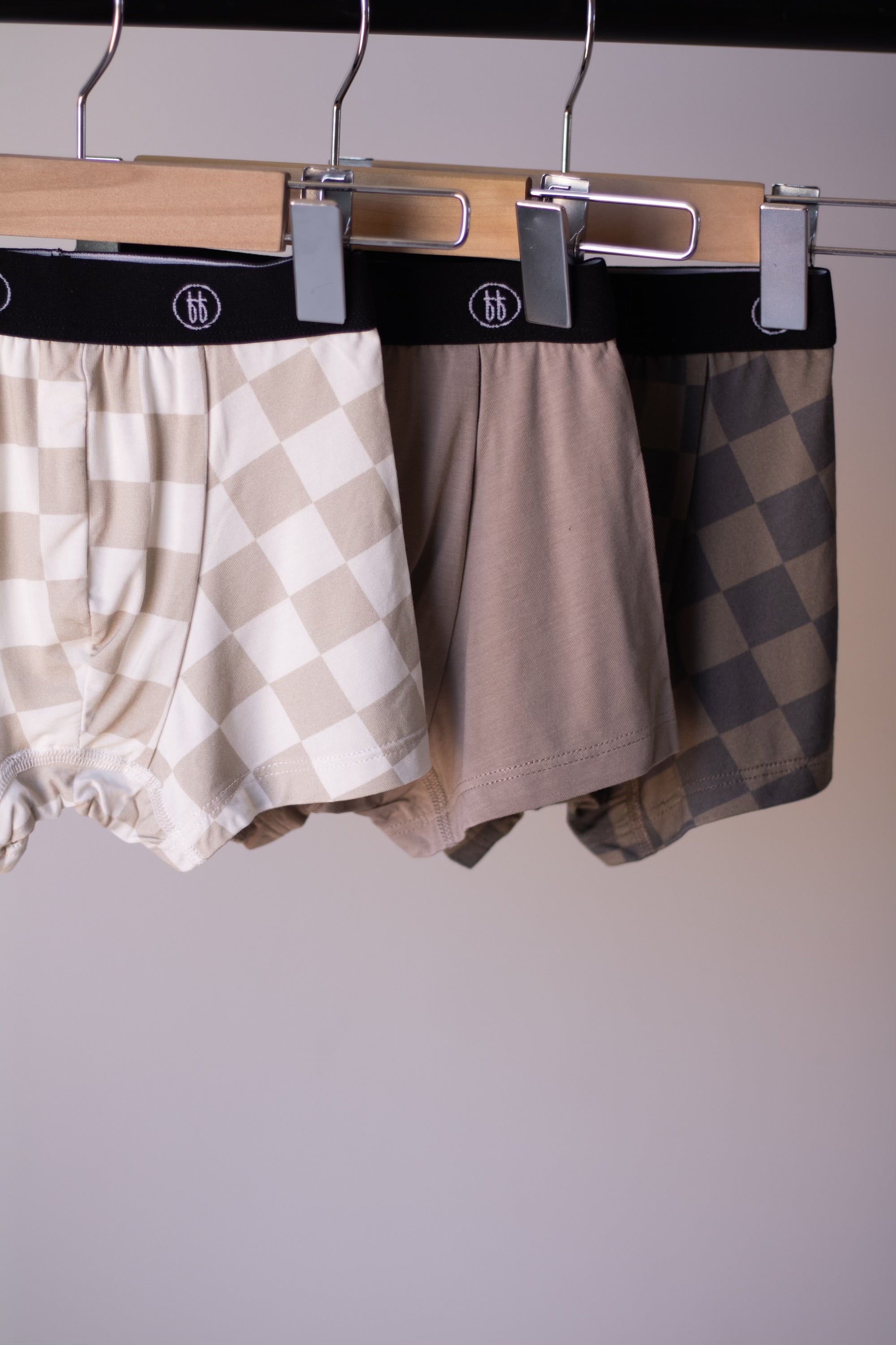 Bamboo Boxers (3 Pack) | Checkerboard & Faded Brown Checkerboard