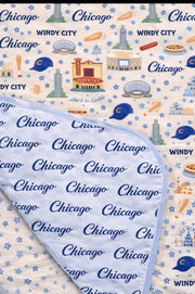 My First Windy City Toddler Bamboo Blanket | Chicago Bamboo Blanket 57x39