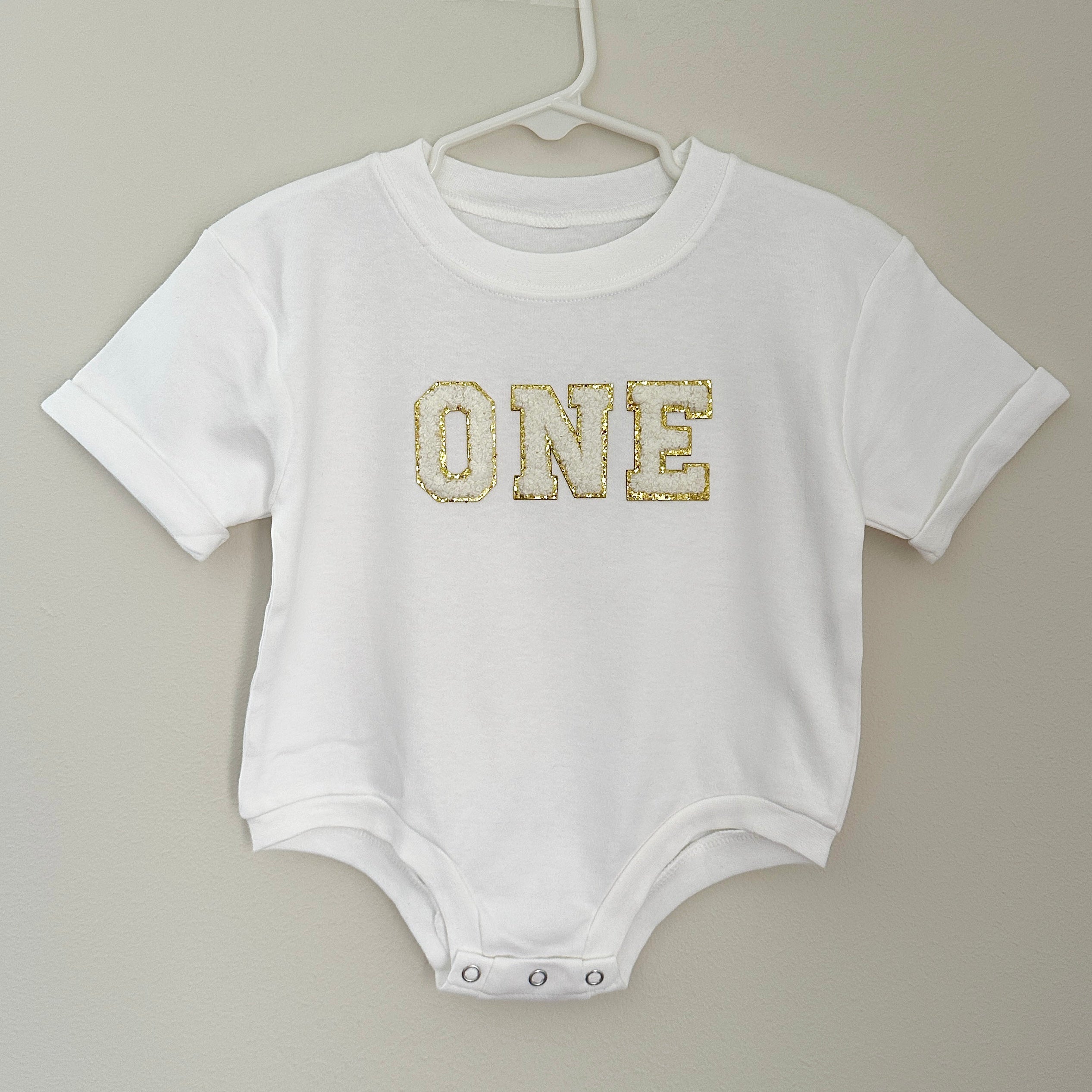 'one' Bubble Romper