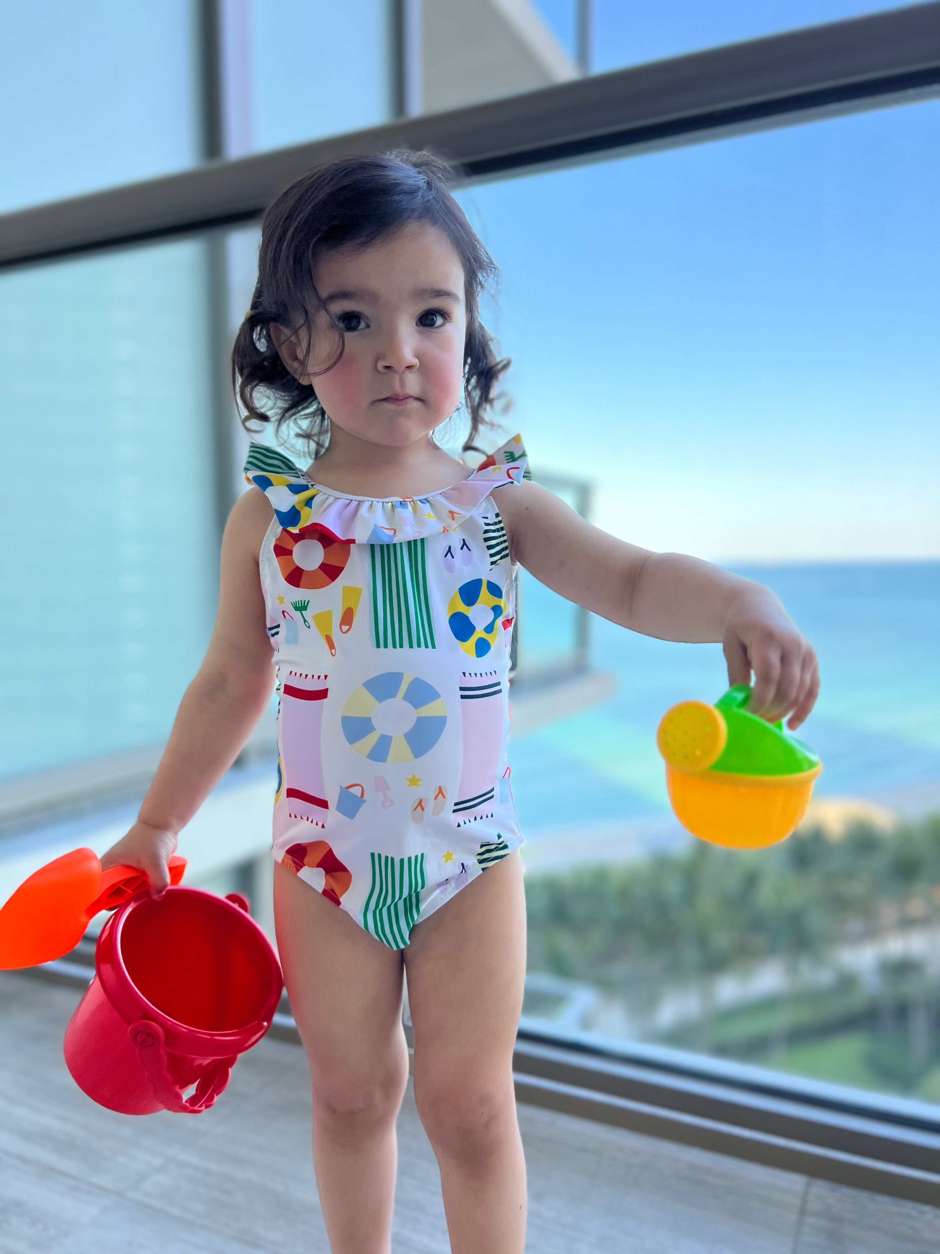 Upf 50+ Recycled Polyester Beach Baby Swimsuit