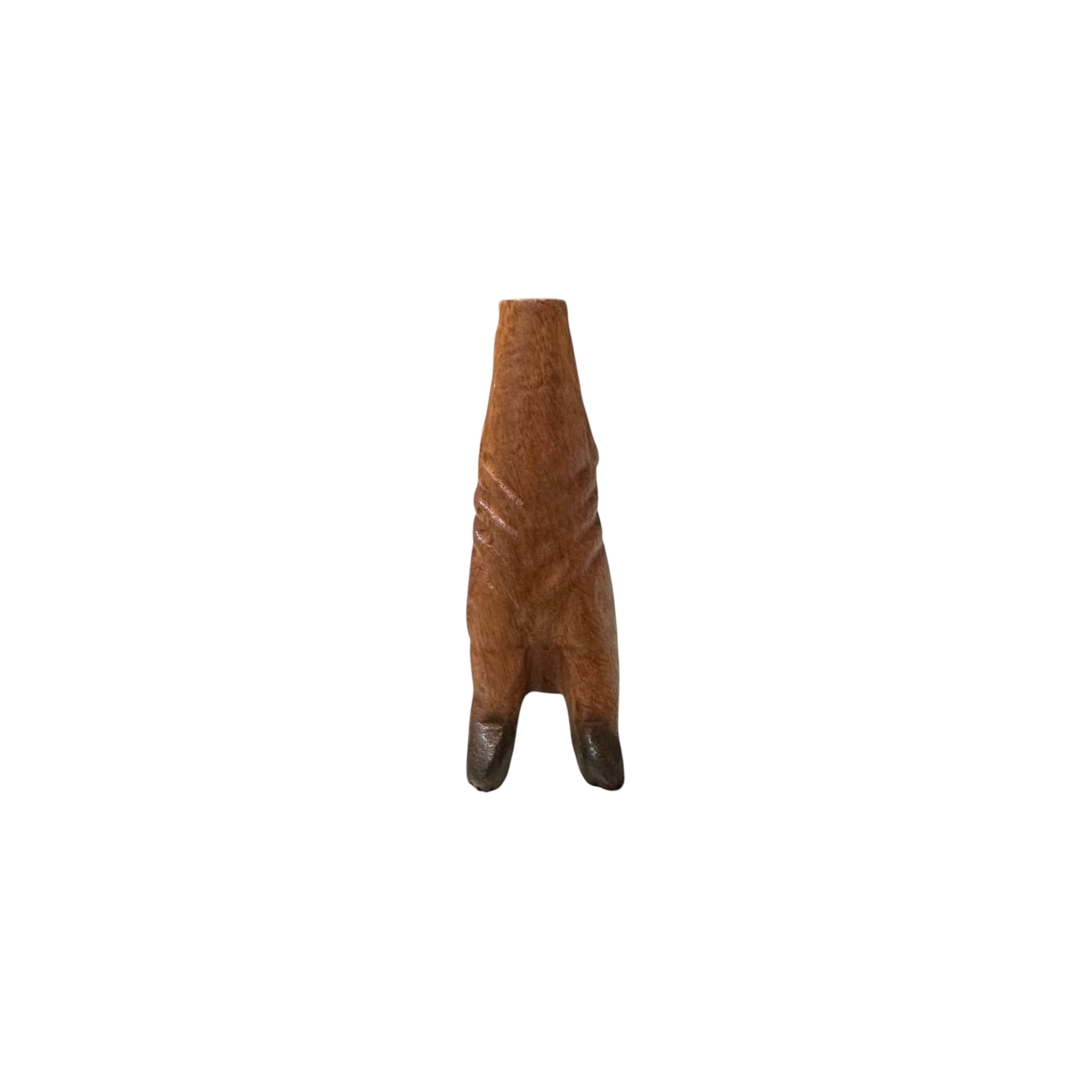 4.5" Small Dark Oak Wolf Musical Whistle Instrument