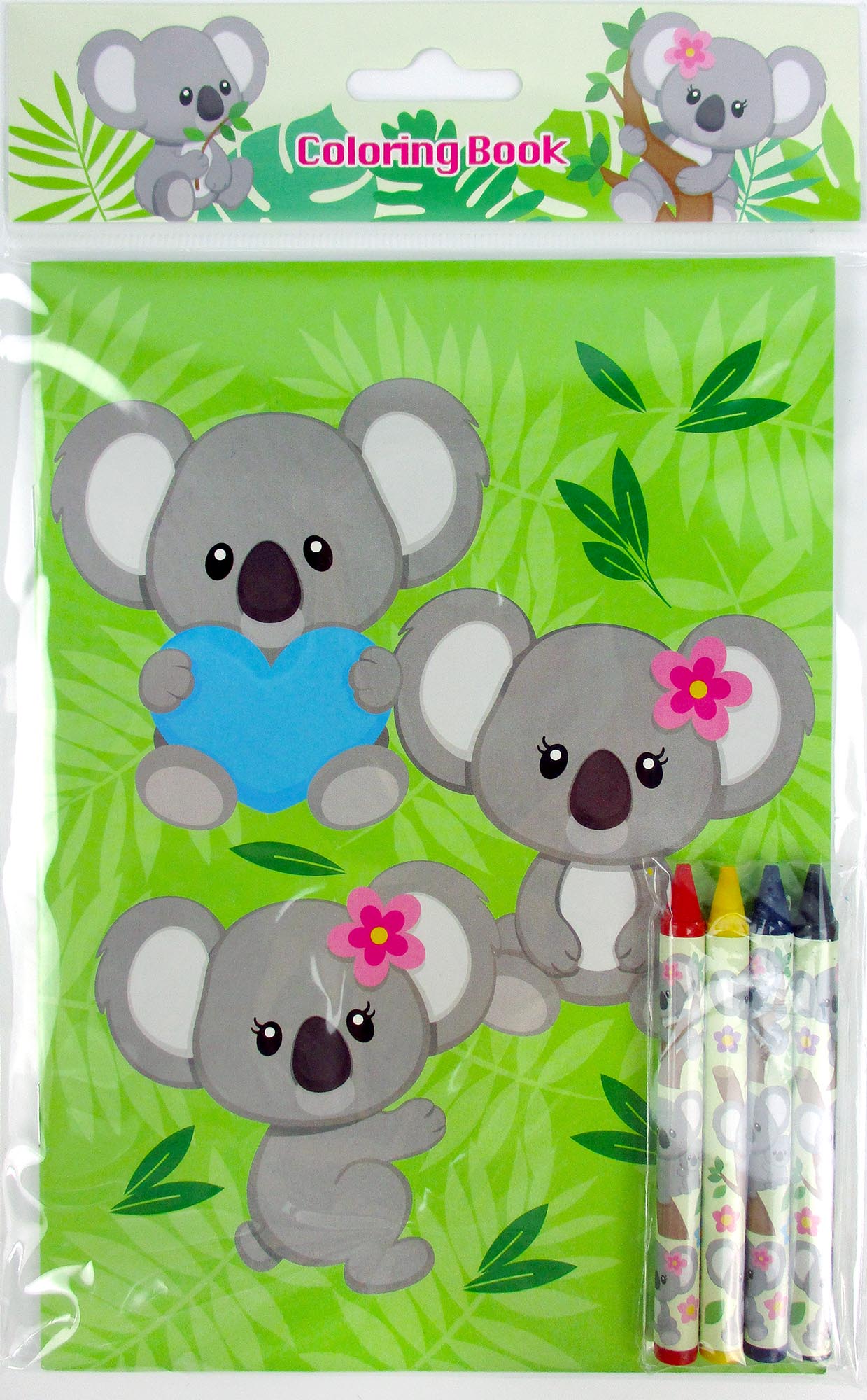 Koalas Coloring Books With Crayons - Set Of 6 Or 12