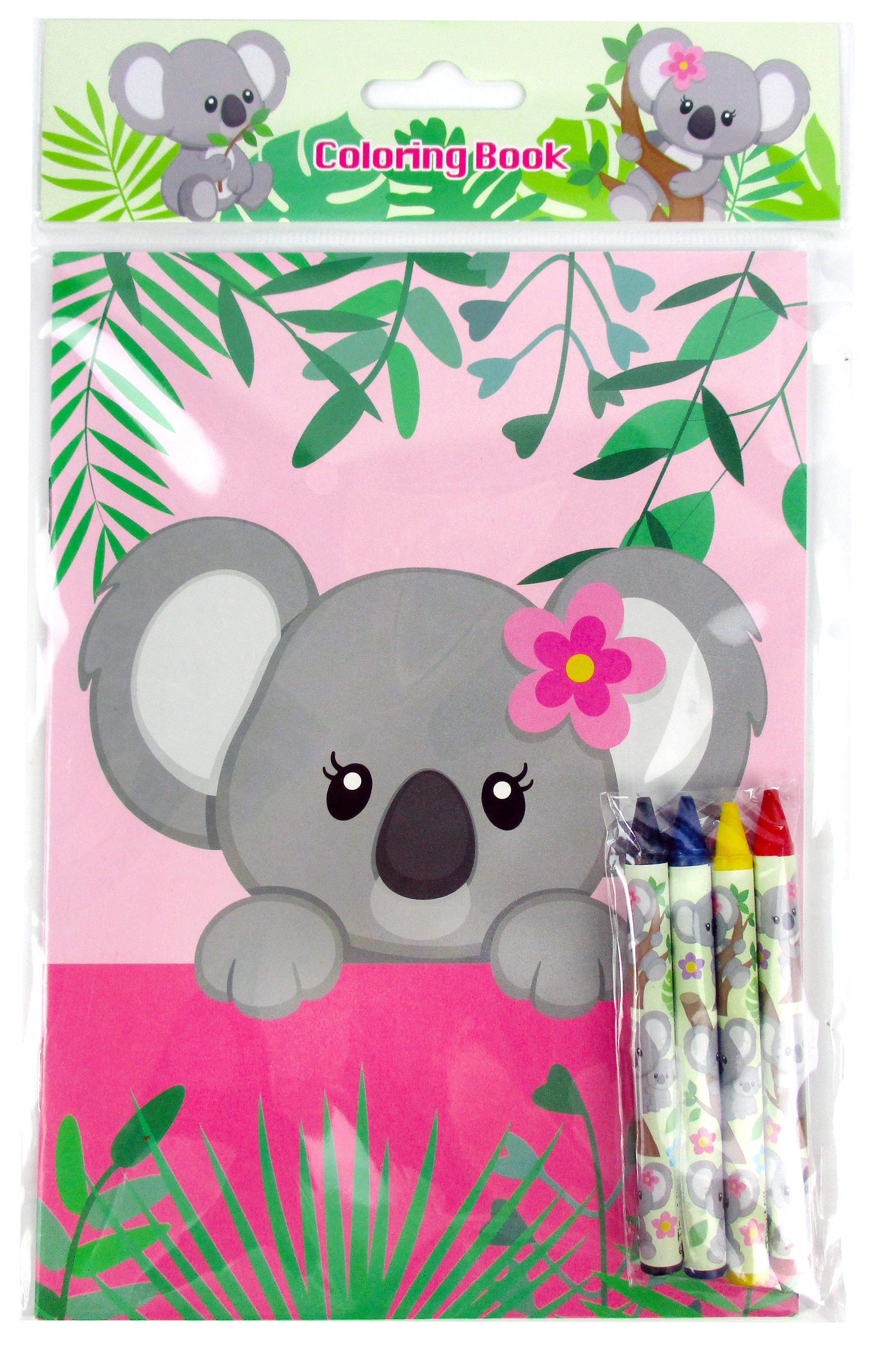 Koalas Coloring Books With Crayons - Set Of 6 Or 12