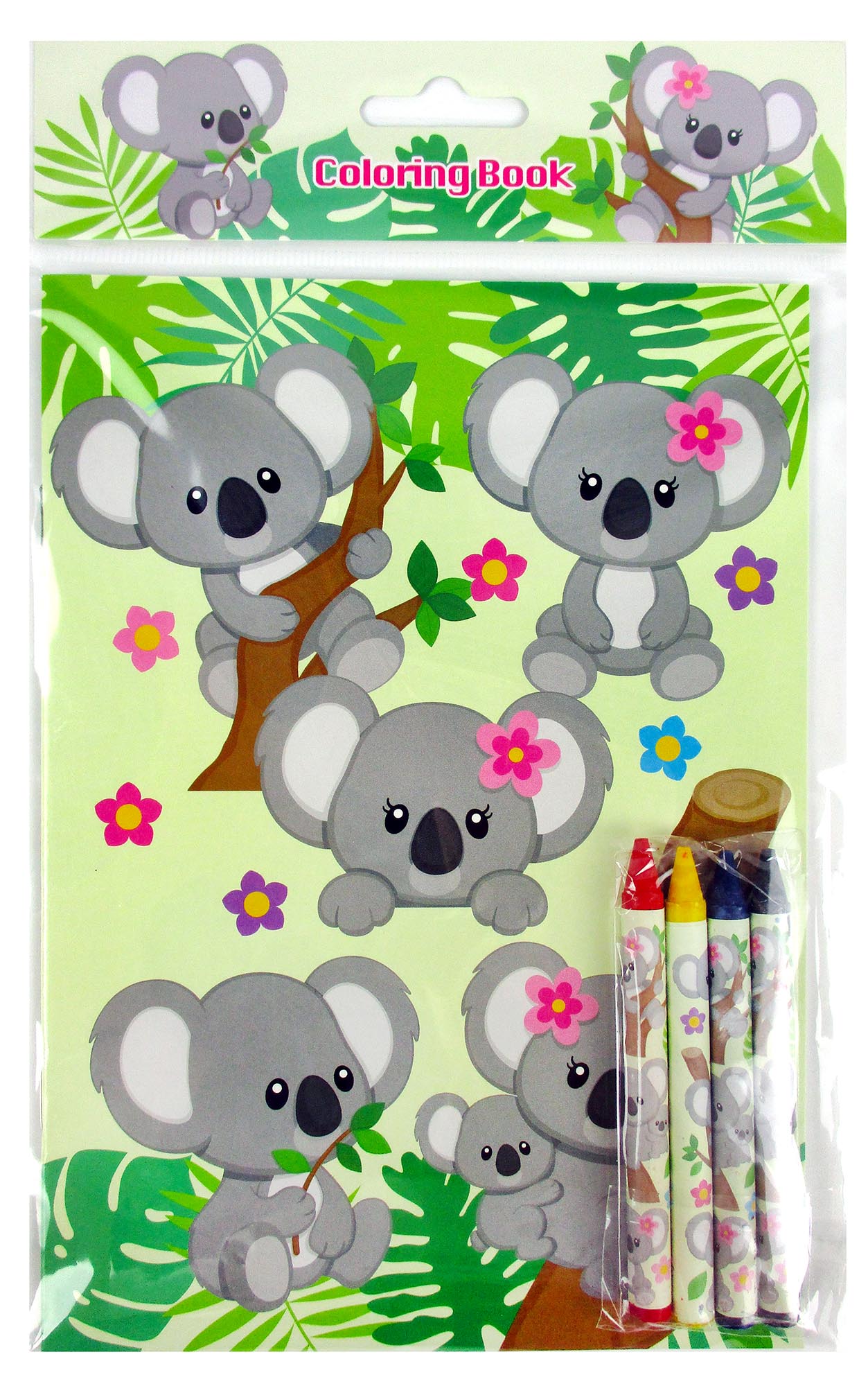 Koalas Coloring Books With Crayons - Set Of 6 Or 12