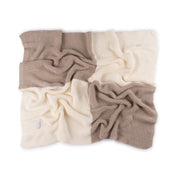 Chunky Knit Color Block Blanket ~ Toupe
