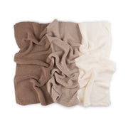 Chunky Knit Stripe Blanket ~ Toupe
