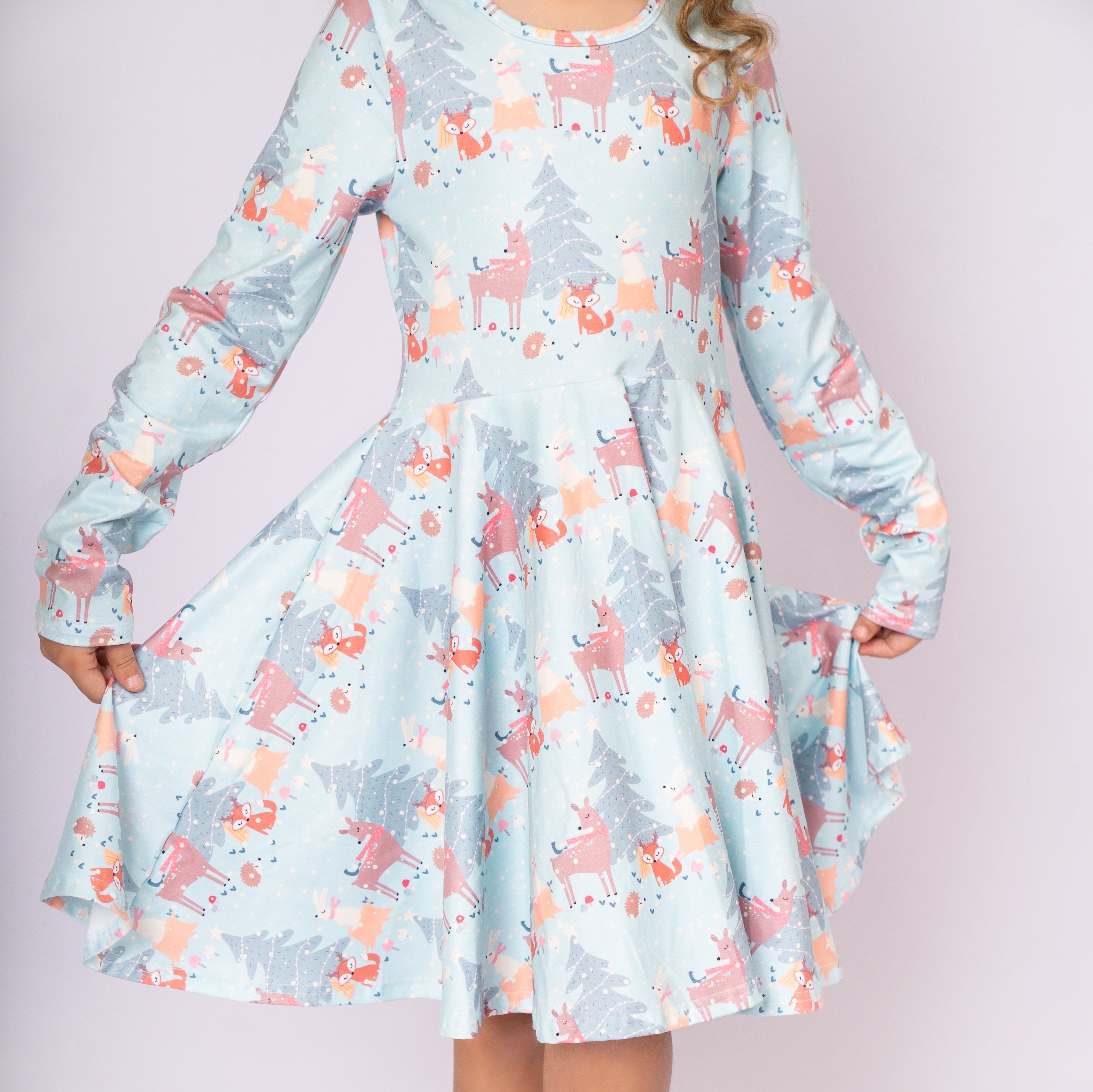 Winter Forest Friends Dress