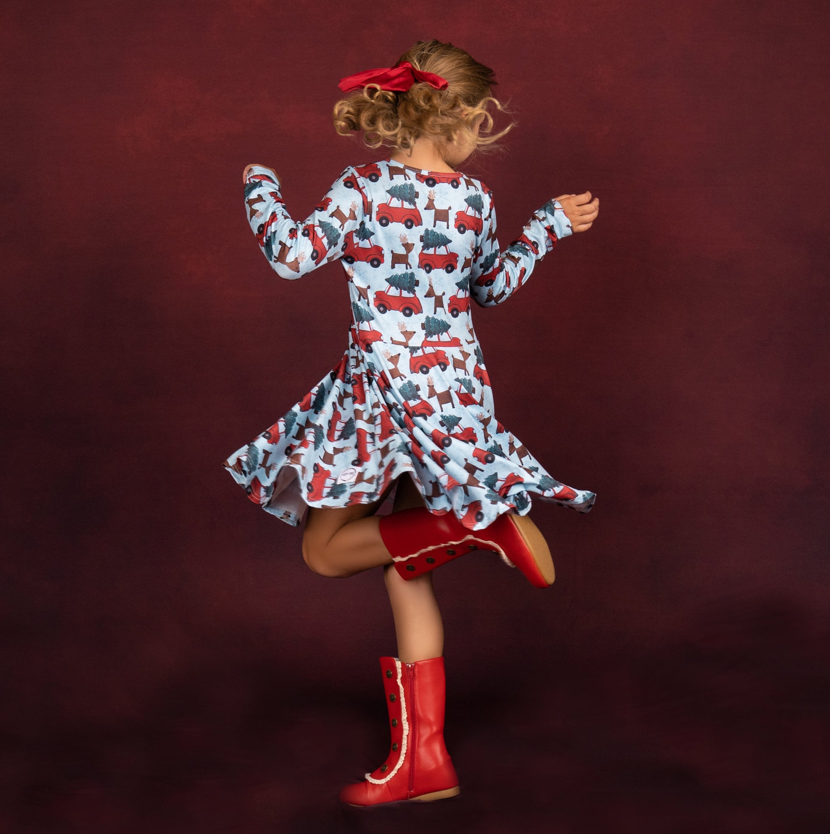 Reindeer Twirl Dress