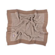 Chunky Knit Tweed Blanket - Cinnamon