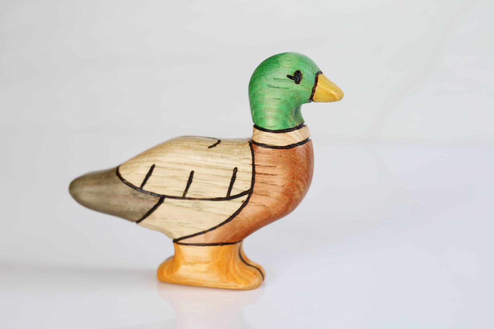 Wooden Mallard Duck Toy