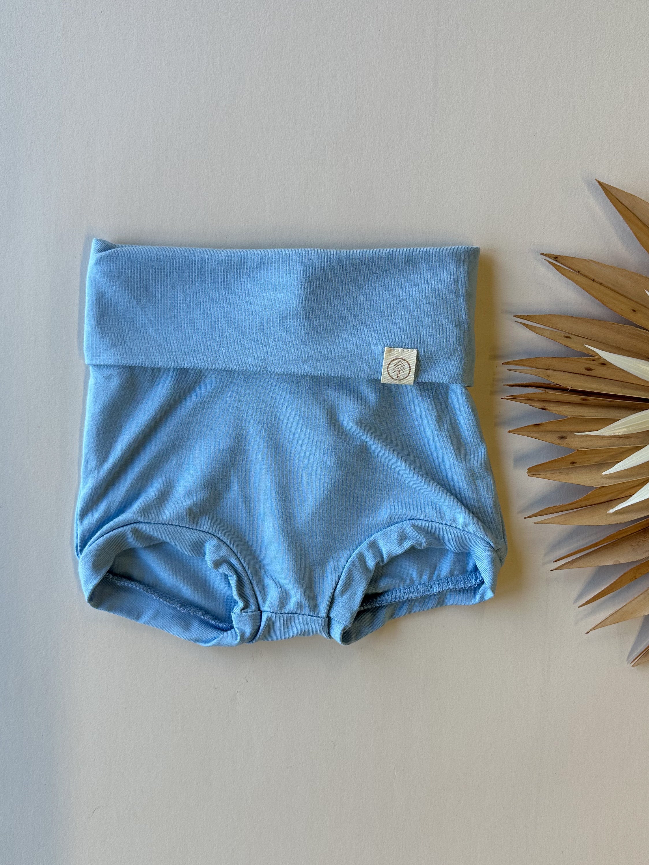 0/3m 2/3t Fold-over Bloomers | Baby & Toddler | Luxury Bamboo | Ocean