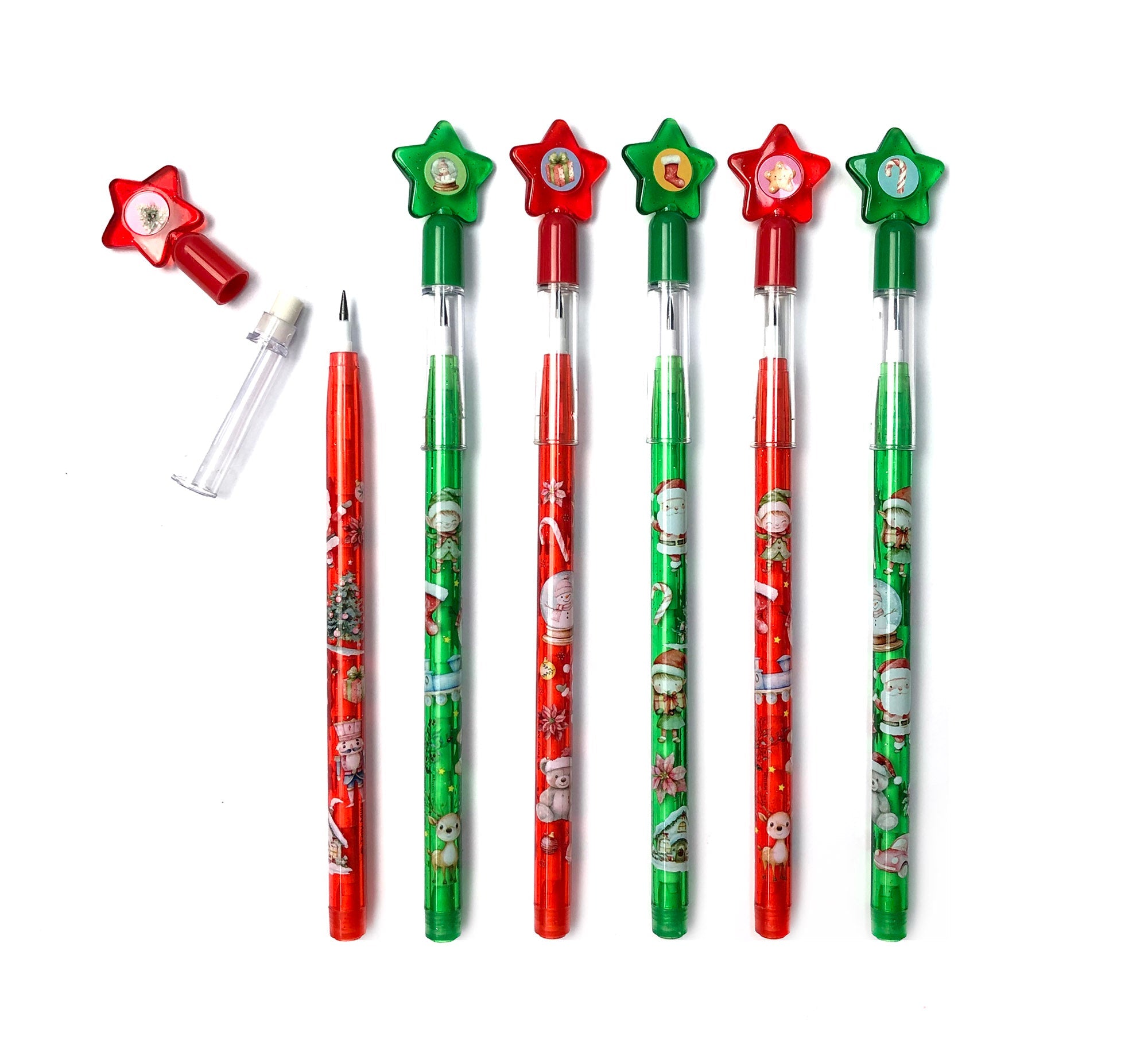 Vintage Rustic Christmas Multi Point Pencils