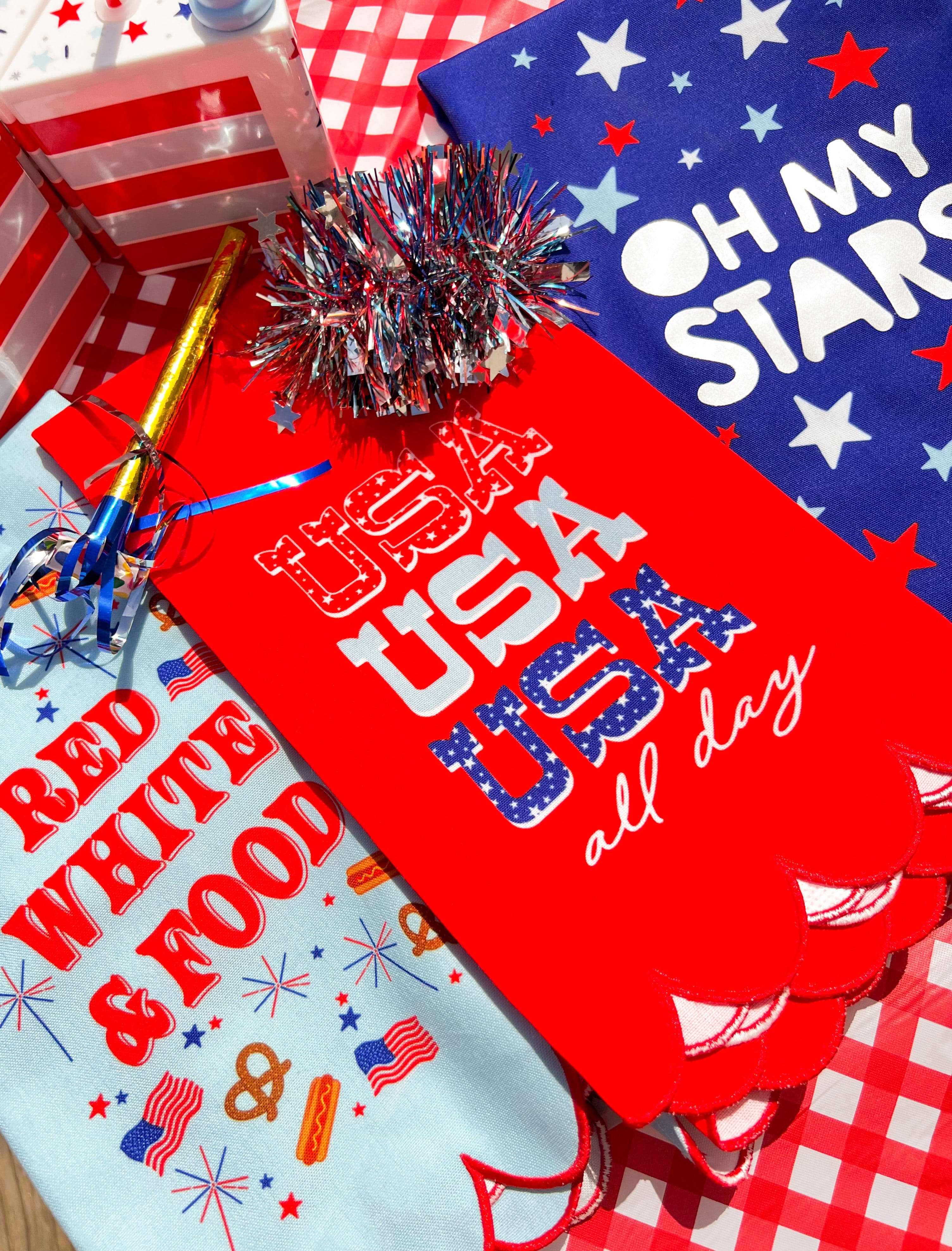 Usa All Day Patriotic Cotton Tea Towel