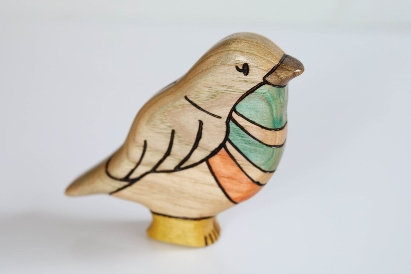 Wooden Nightingale Bird Toy