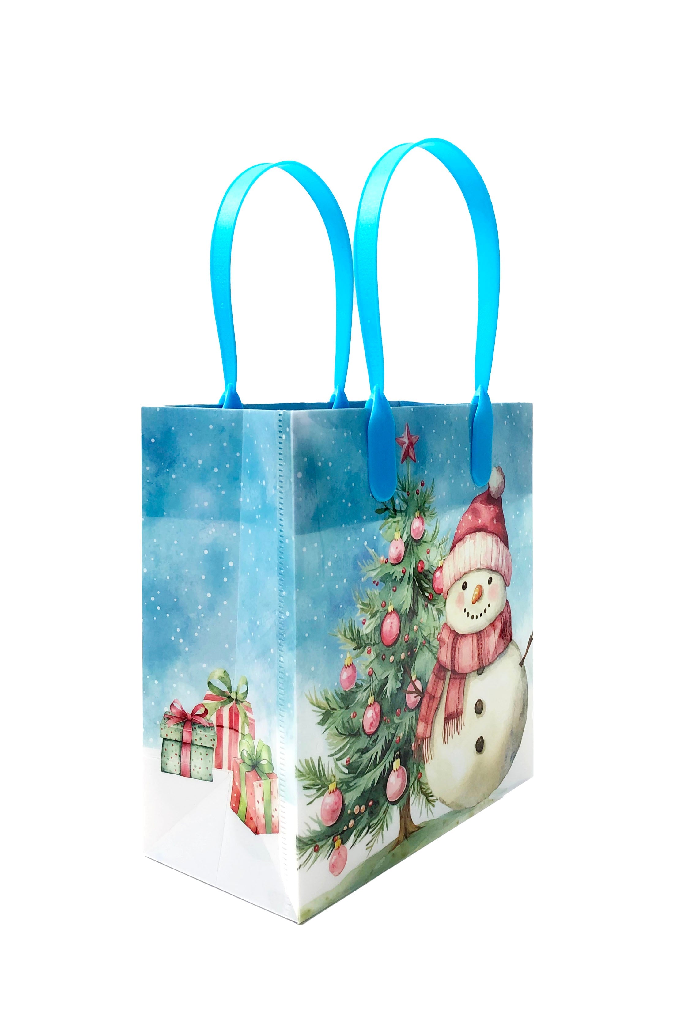 Vintage Rustic Christmas Party Favor Treat Bags - Set Of 6 Or 12