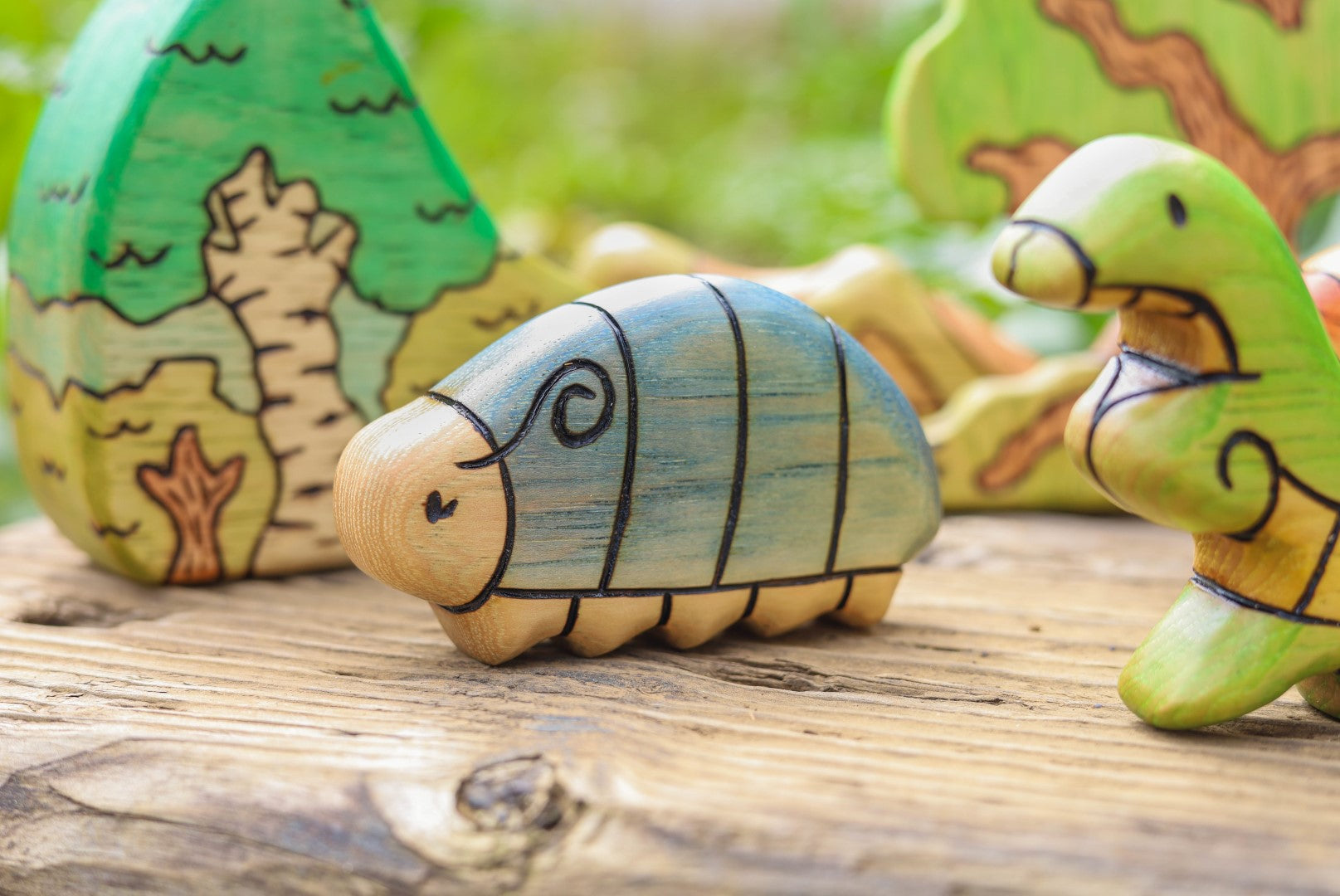 Wooden Roly Poly Pill Bug Toy