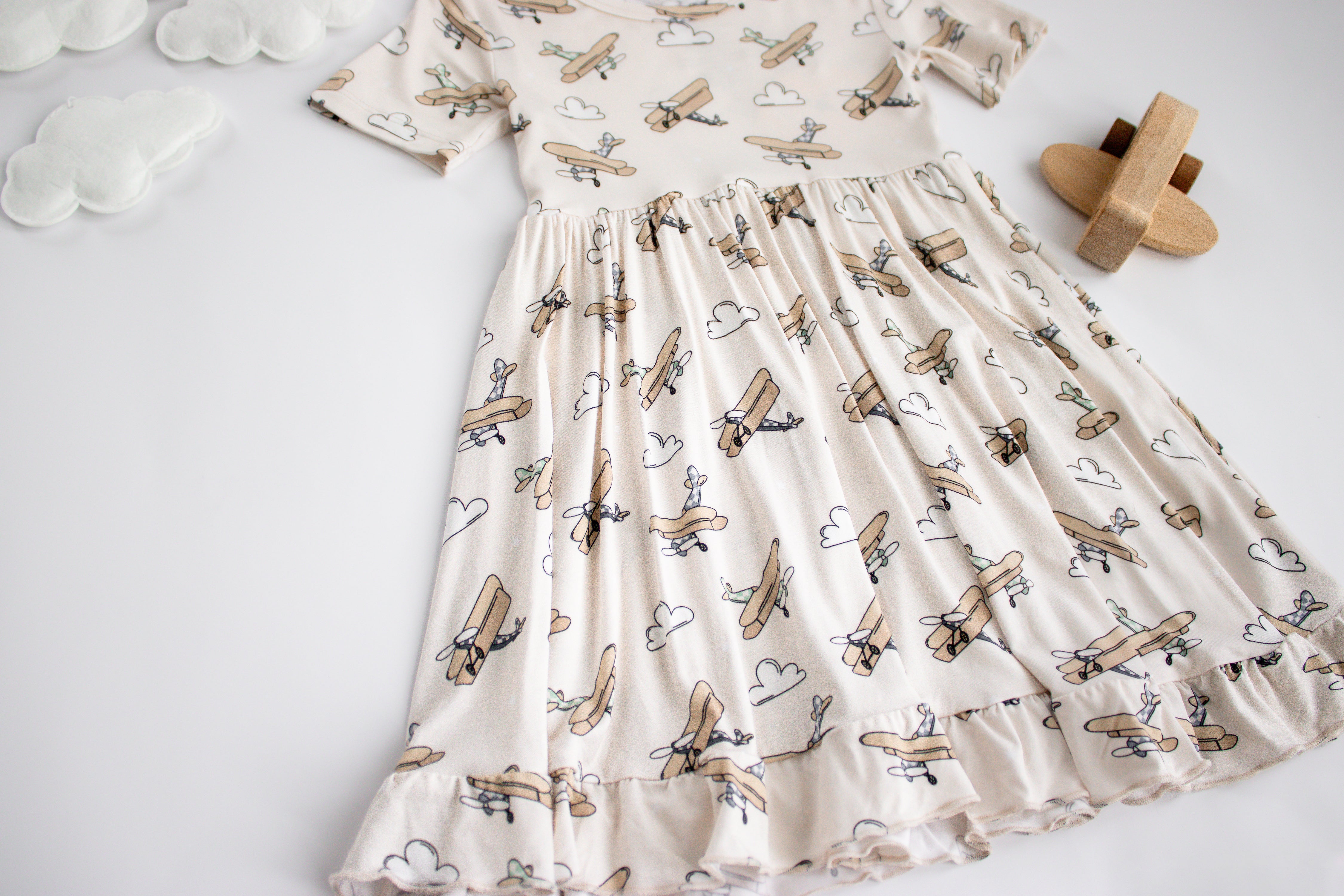 Plane Fun Dream Ruffle Dress