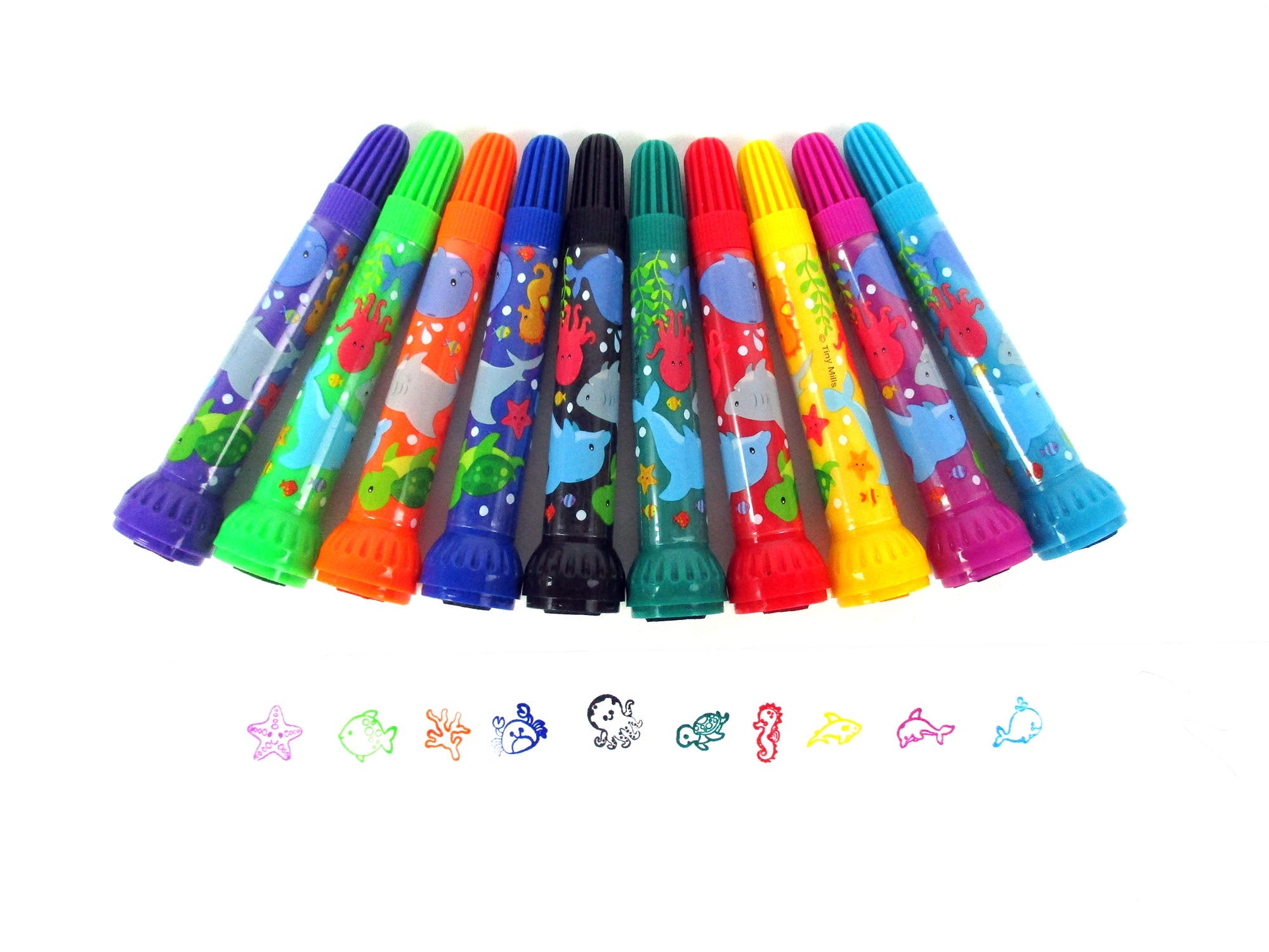 Ocean Animals Stamp Marker Set - Set Of 10