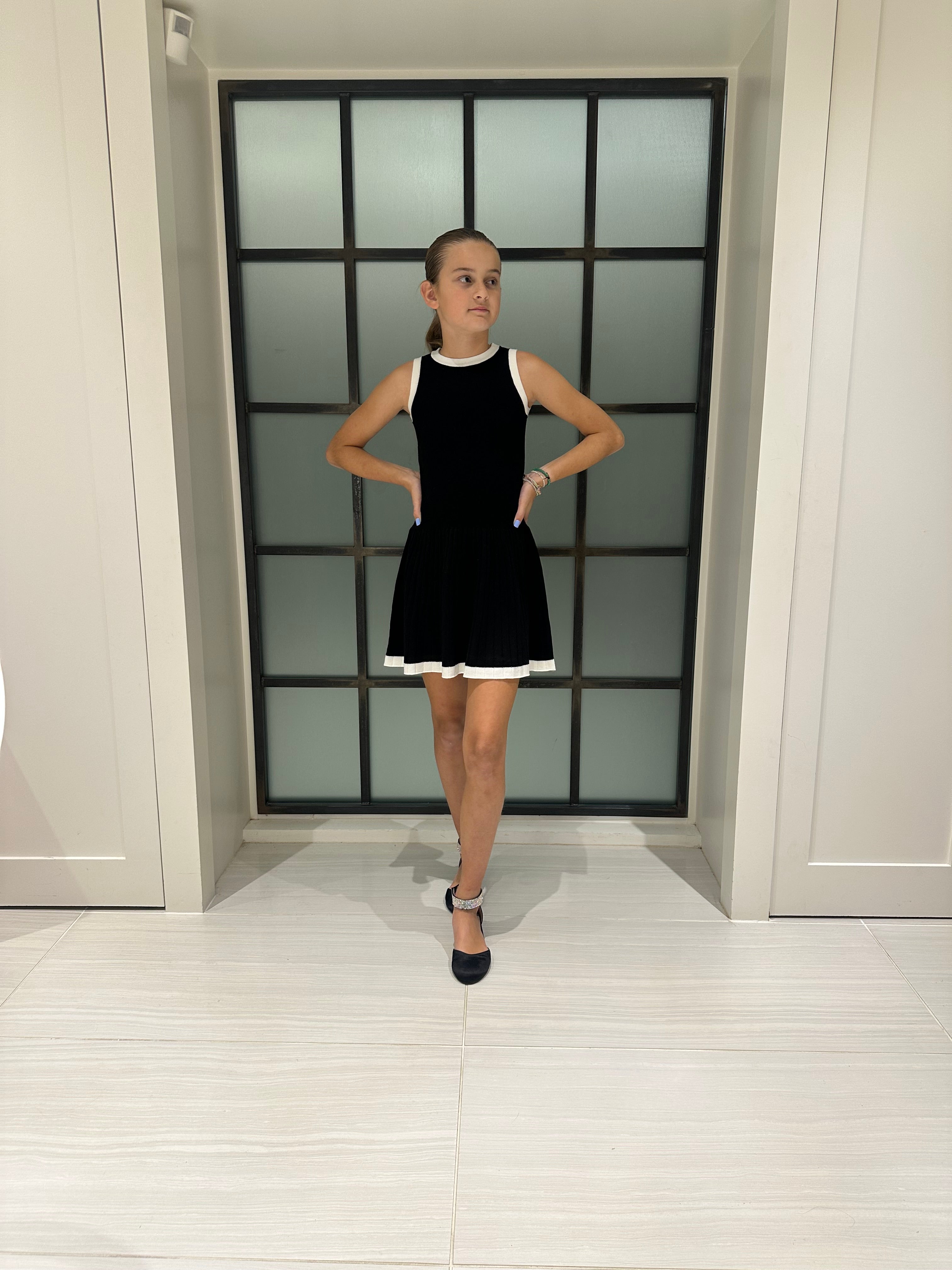 Aa Black Sweater Knit Dress