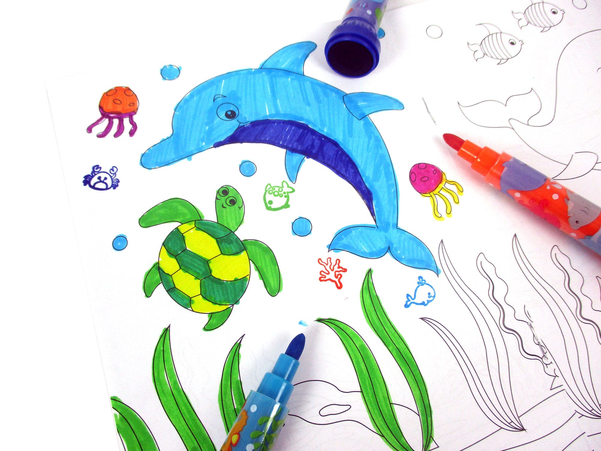 Ocean Animals Stamp Marker Set - Set Of 10
