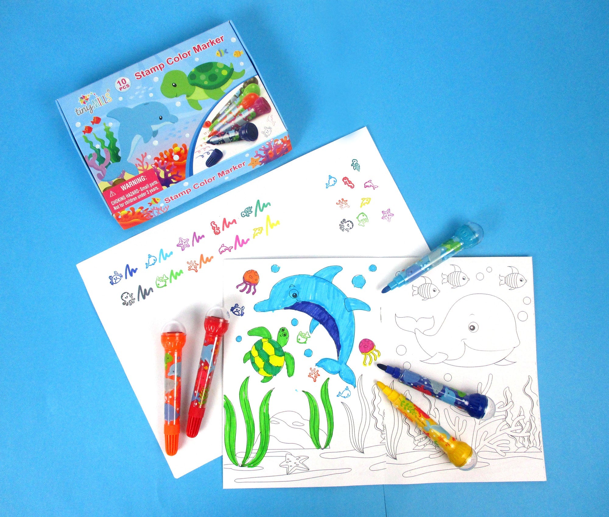 Ocean Animals Stamp Marker Set - Set Of 10