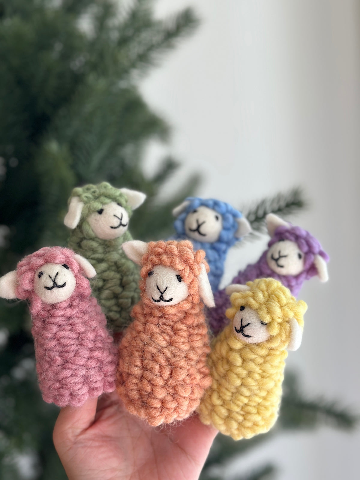 Candy Sheep Finger Puppet - Set Of 6