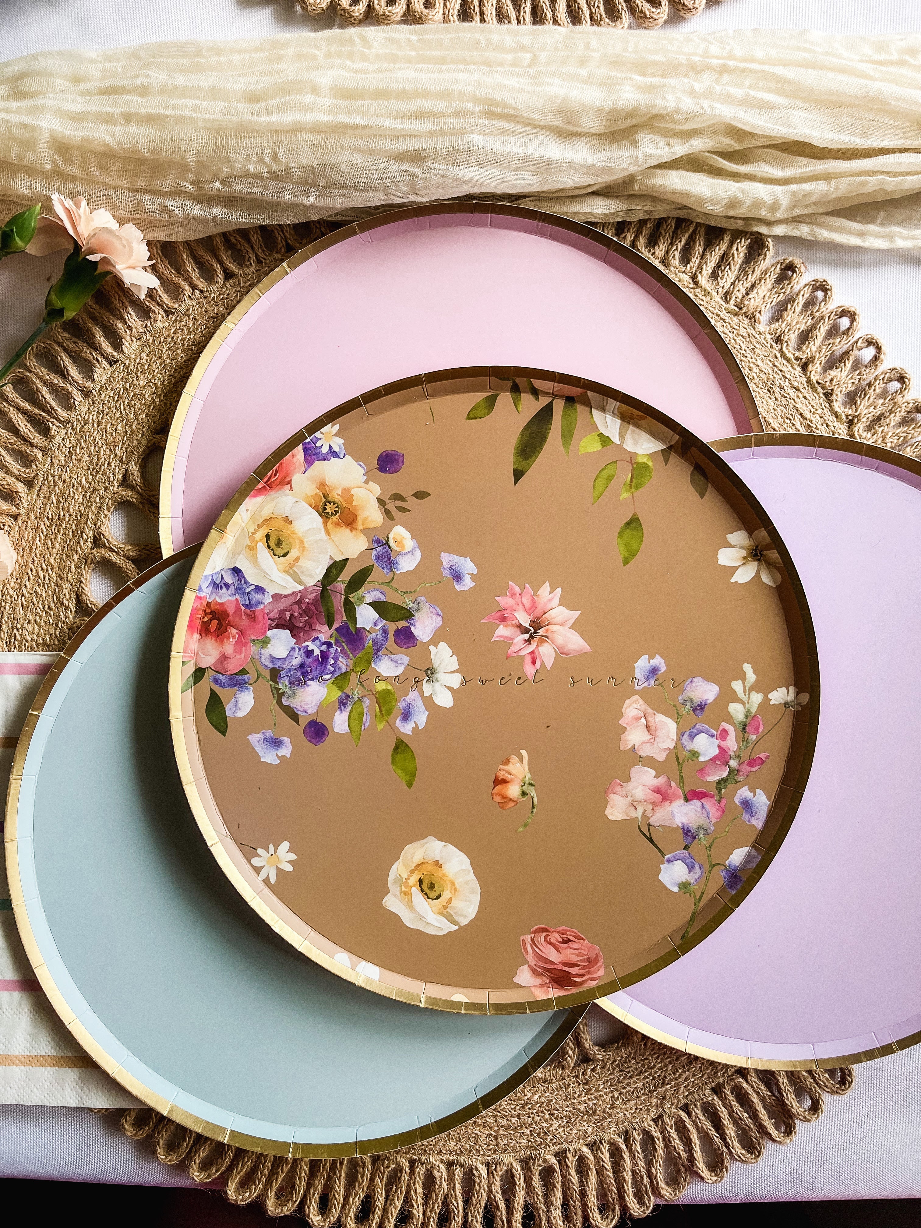 Summer Floral Plate, Large