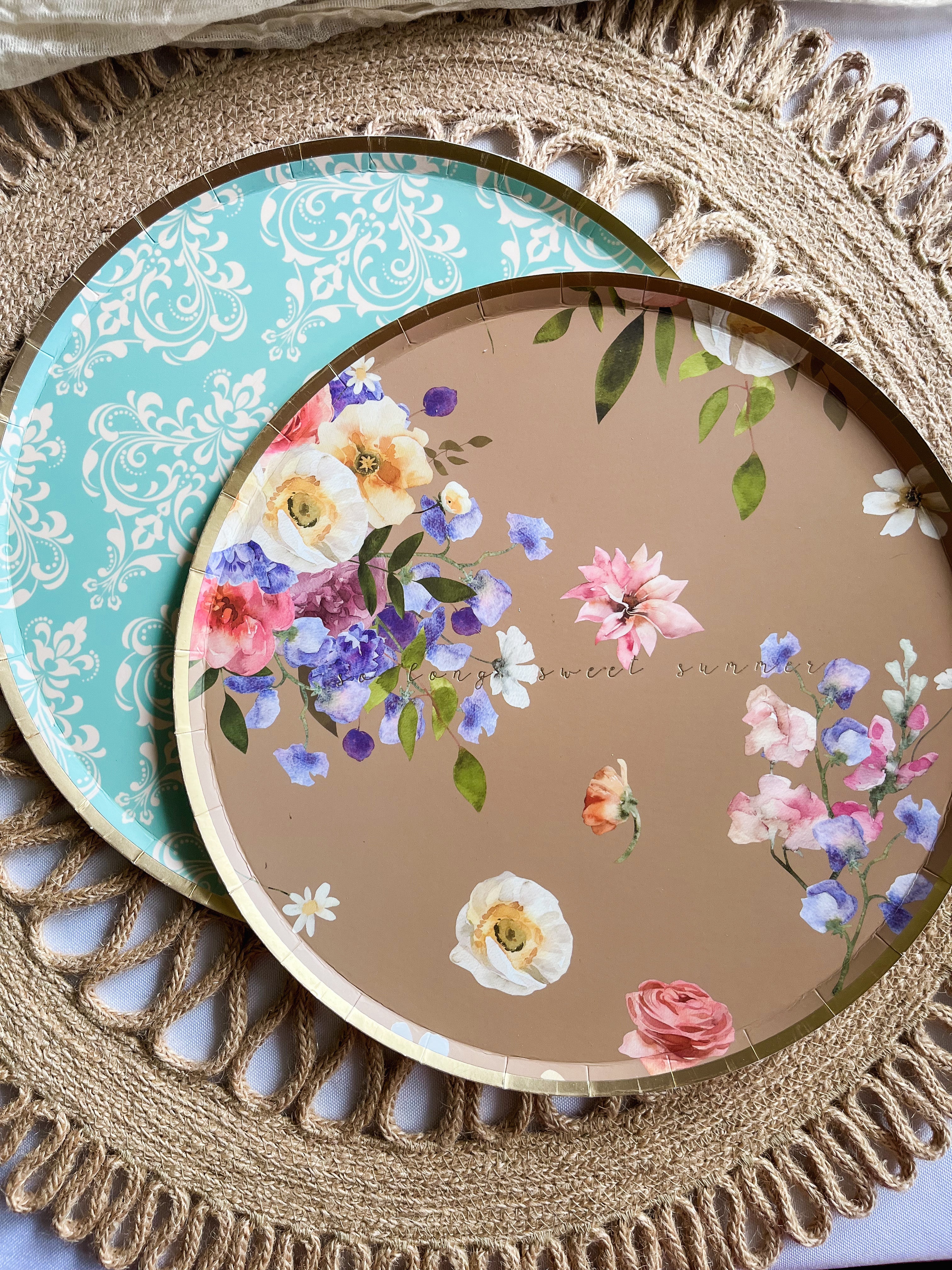 Summer Floral Plate, Large