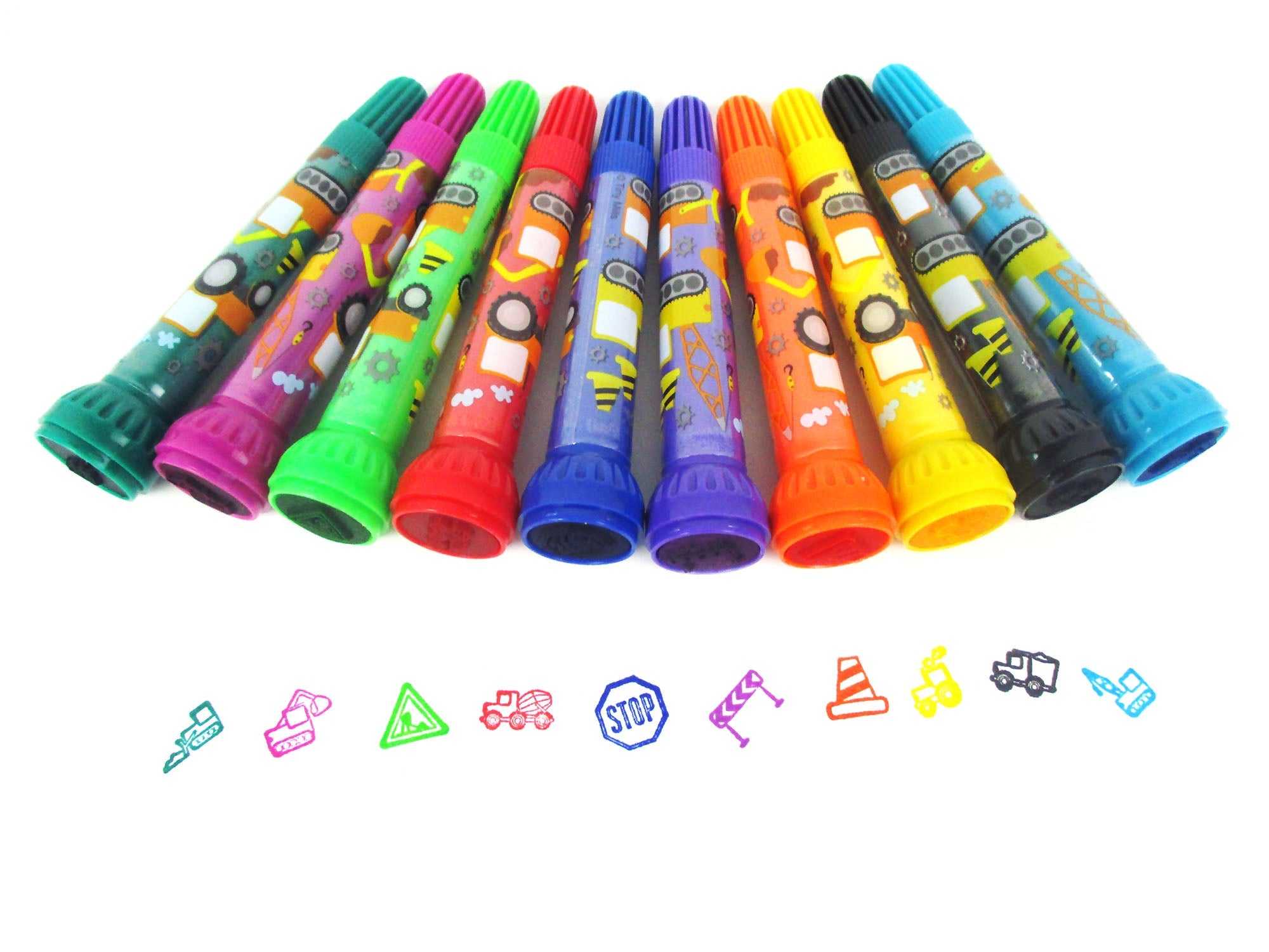 Construction Stamp Marker Set - Set Of 10