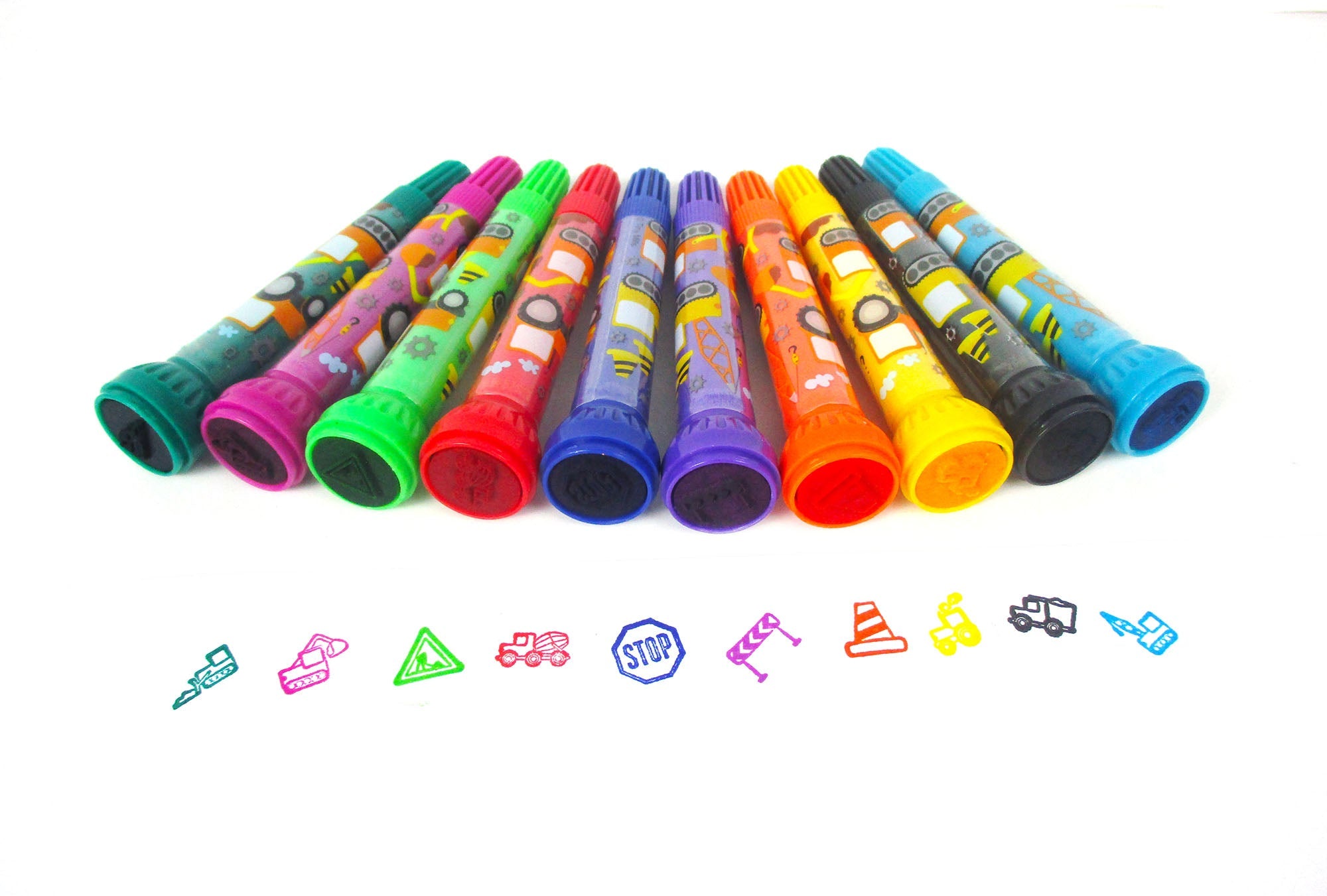 Construction Stamp Marker Set - Set Of 10