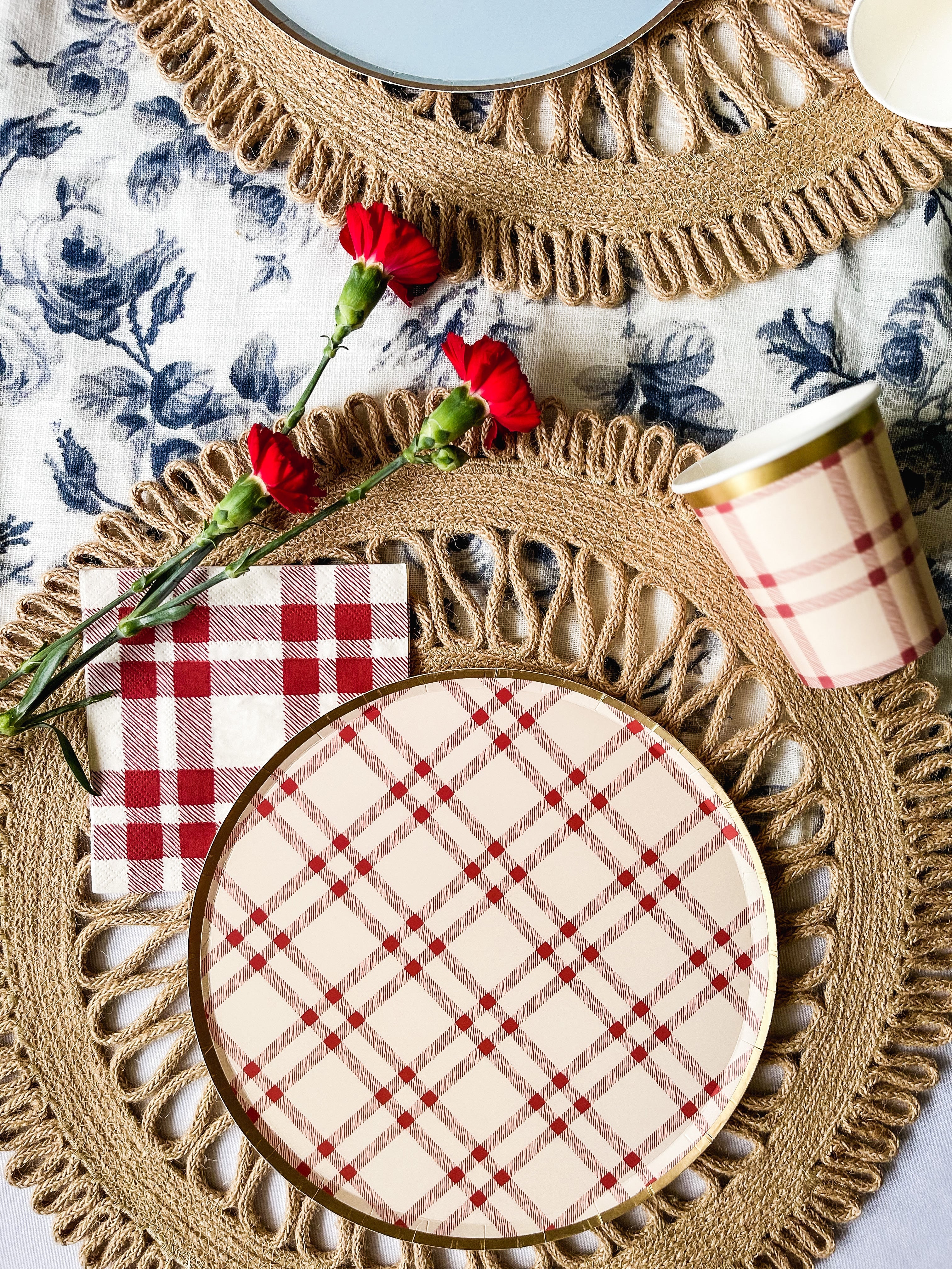 Plaid Large Plate