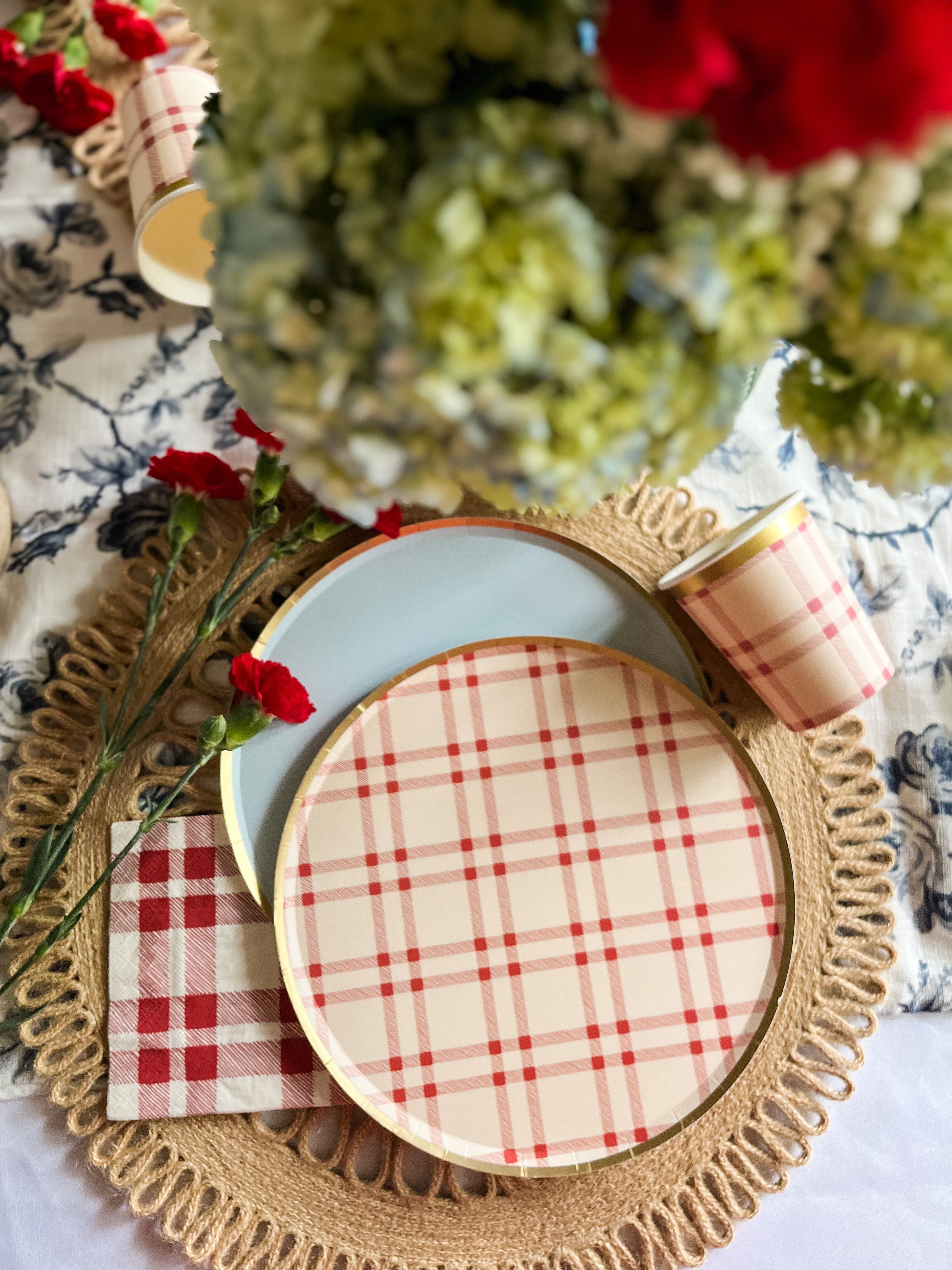 Plaid Large Plate