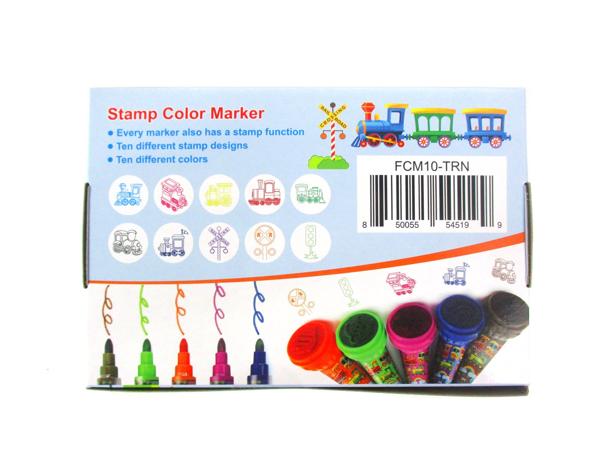 Train Stamp Marker Set - Set Of 10