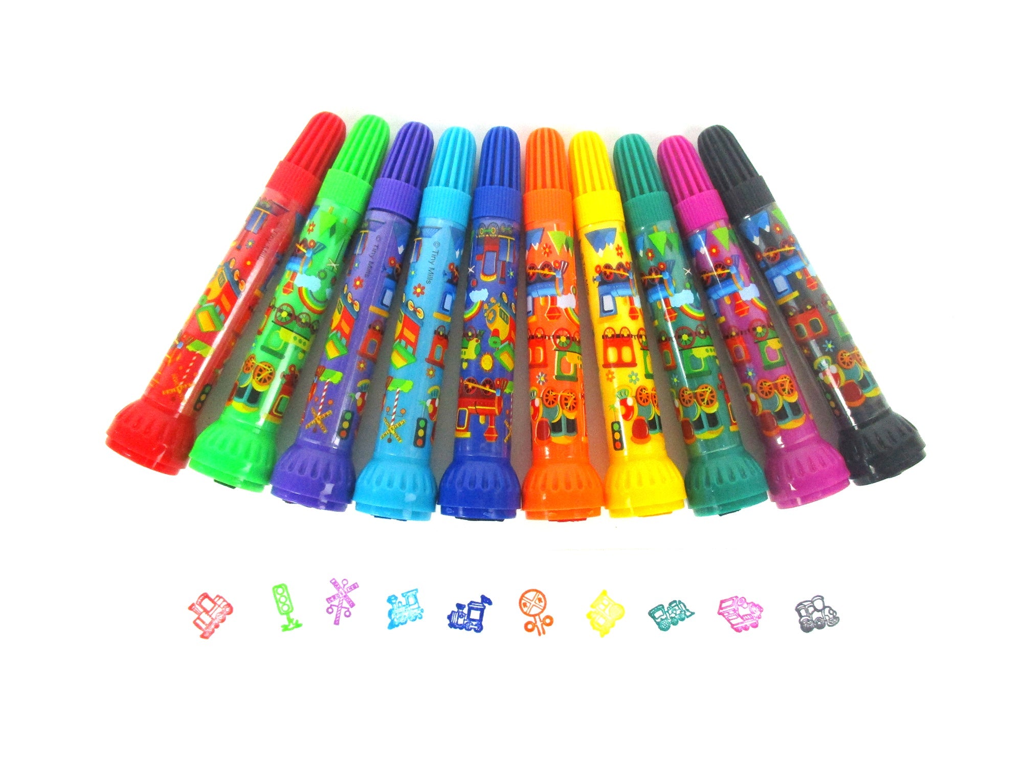 Train Stamp Marker Set - Set Of 10