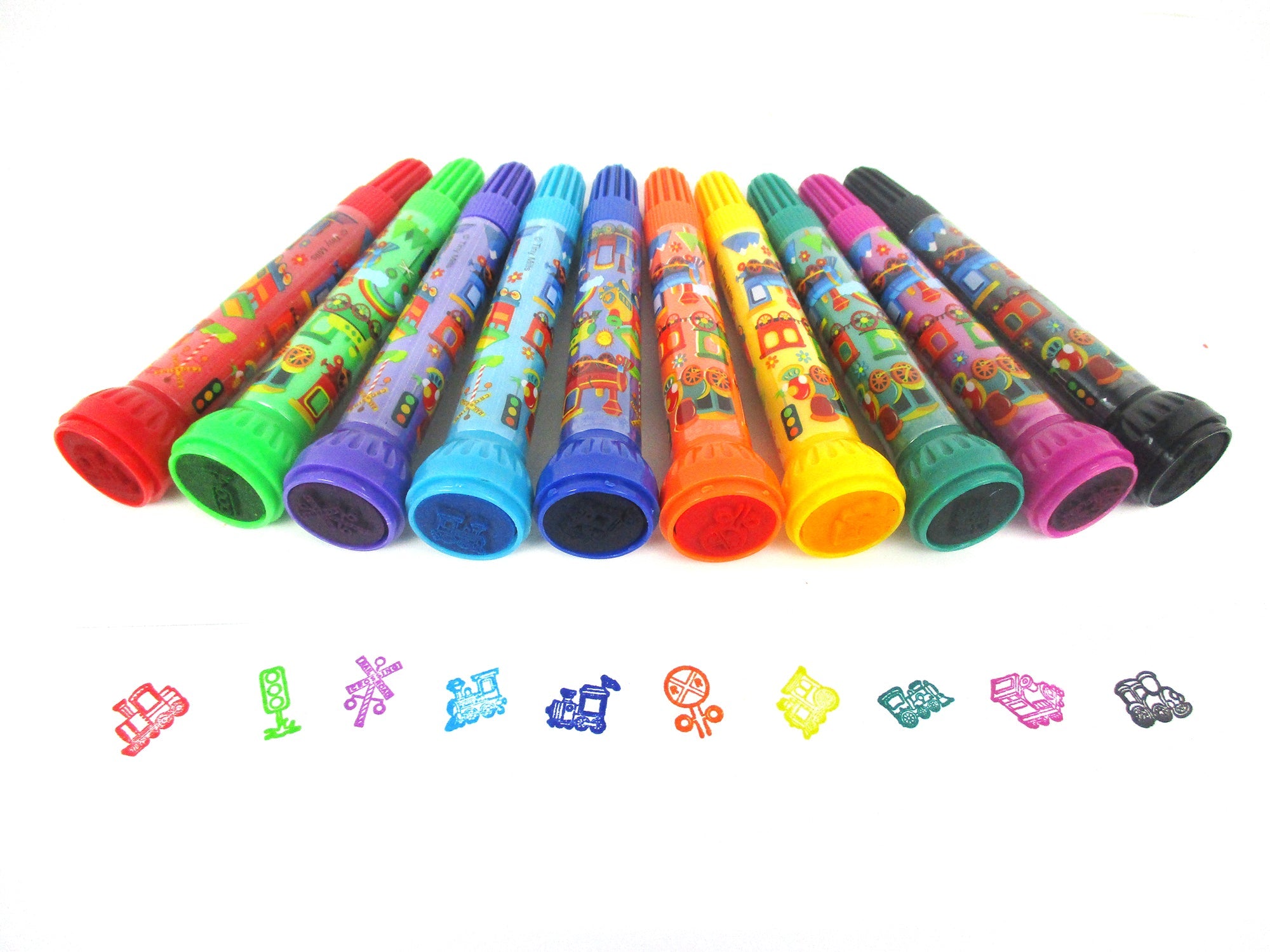 Train Stamp Marker Set - Set Of 10