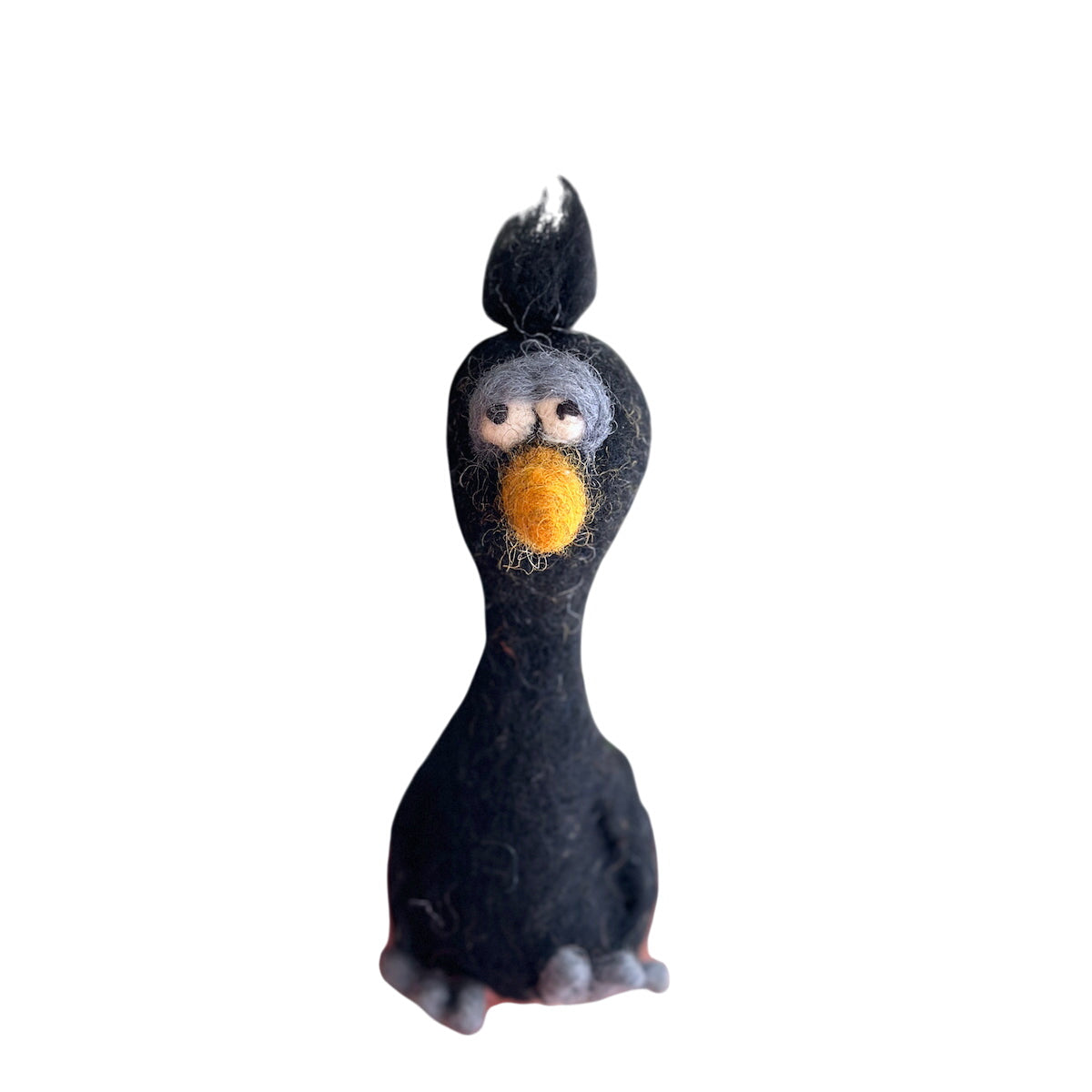 Black Sloppy Bird Finger Puppet