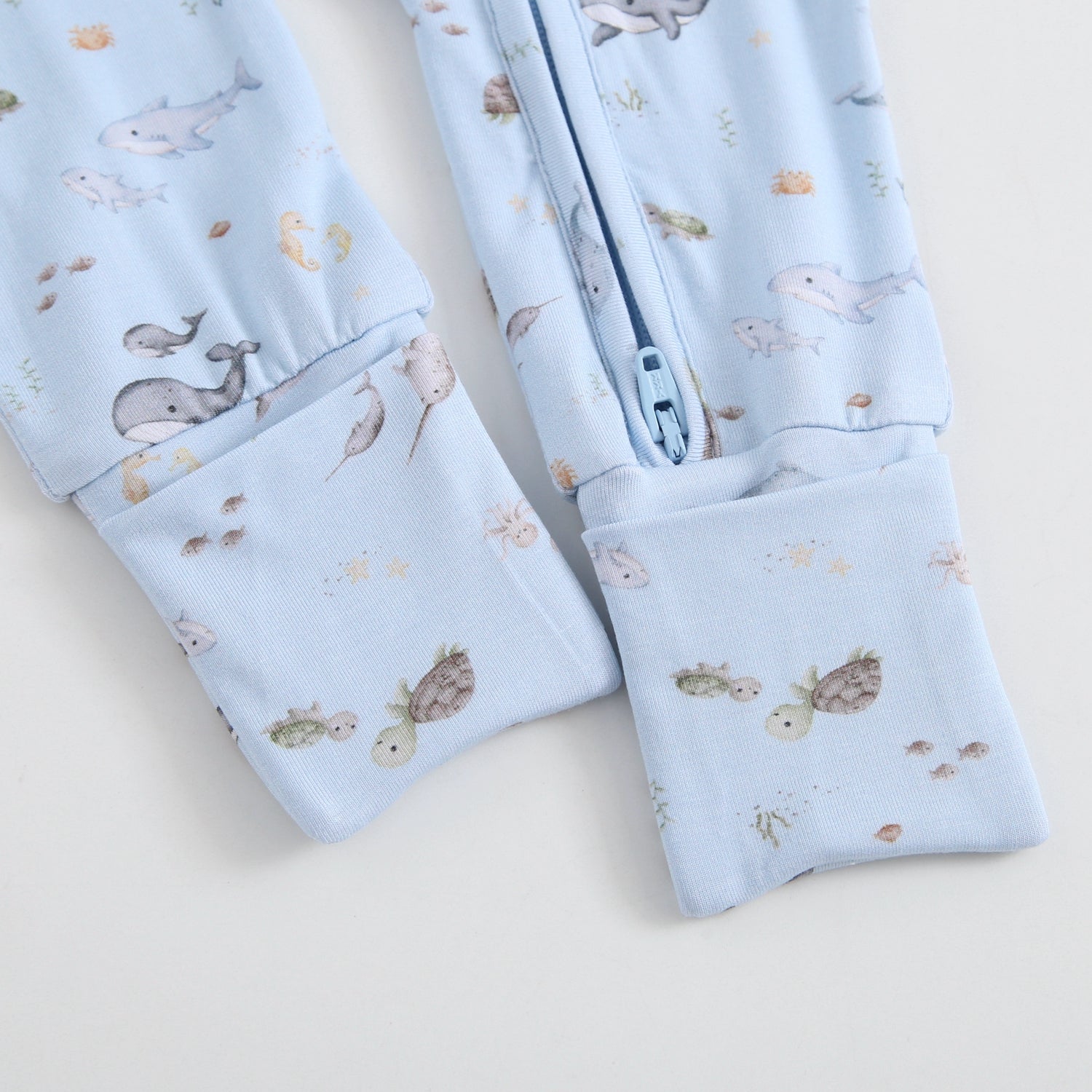 Sea Of Love Zippered Baby Romper